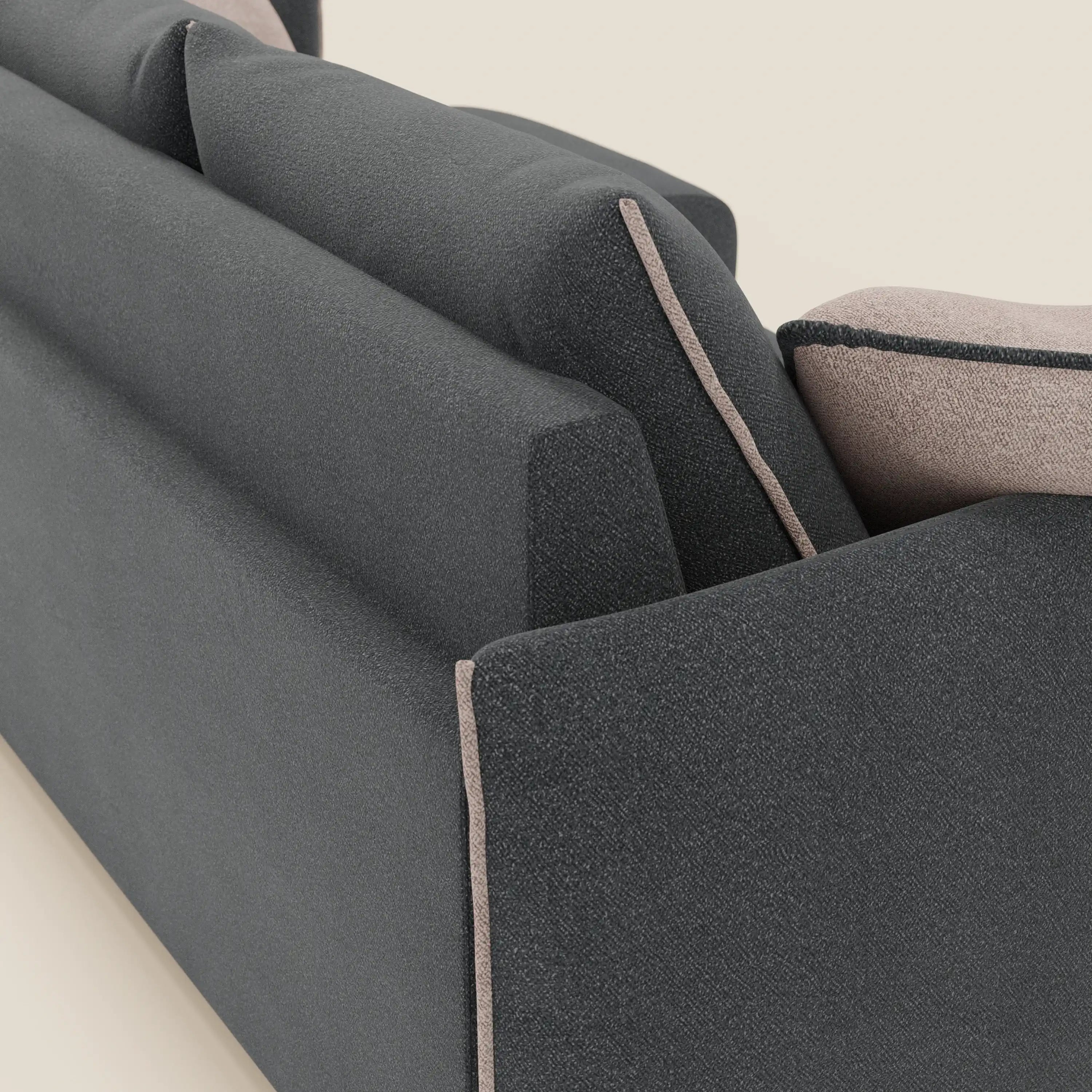 Flexar Canapé d'angle réversible avec assises coulissantes en bouclette douce imperméable T07