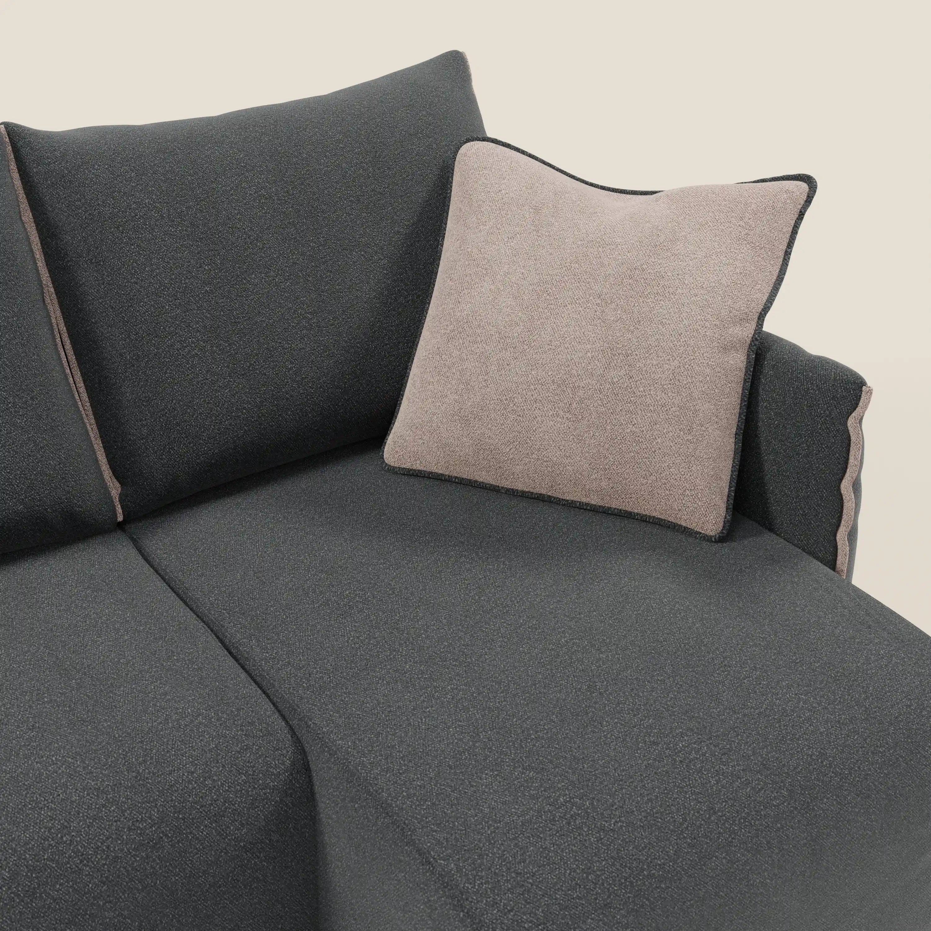 Flexar Canapé d'angle réversible avec assises coulissantes en bouclette douce imperméable T07