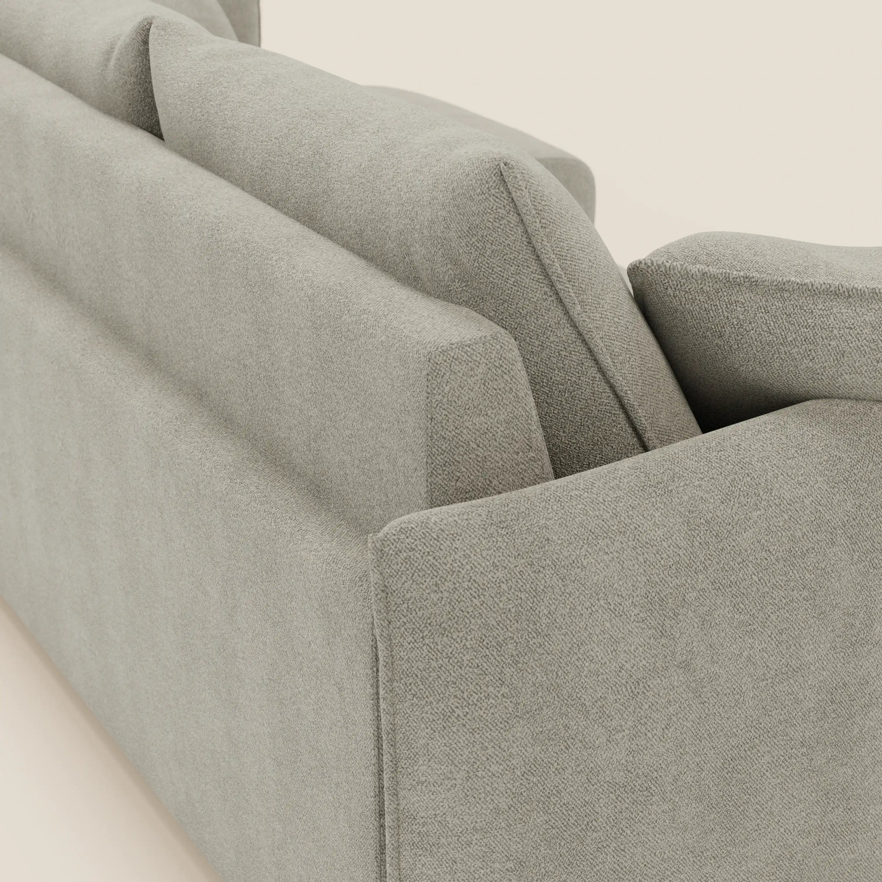 Flexar Canapé d'angle réversible avec assises coulissantes en bouclette douce imperméable T07