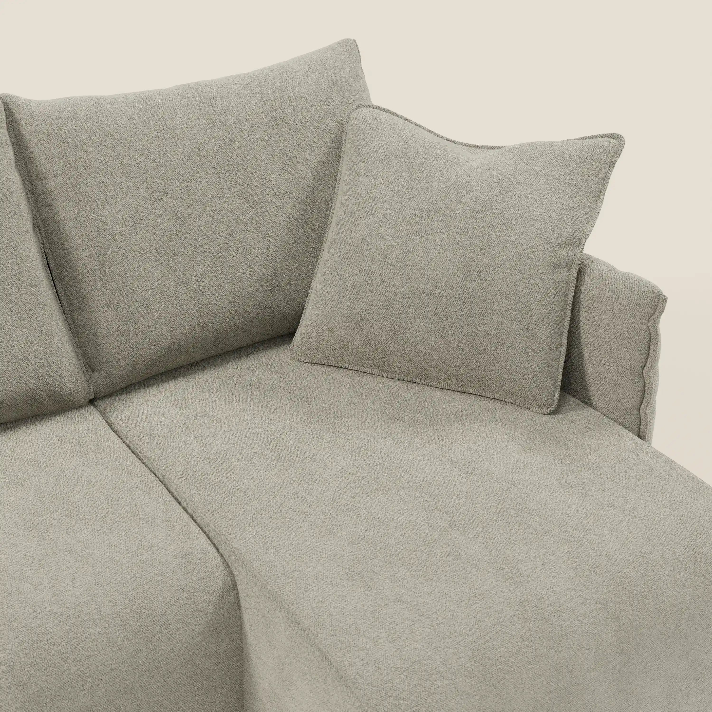 Flexar Canapé d'angle réversible avec assises coulissantes en bouclette douce imperméable T07