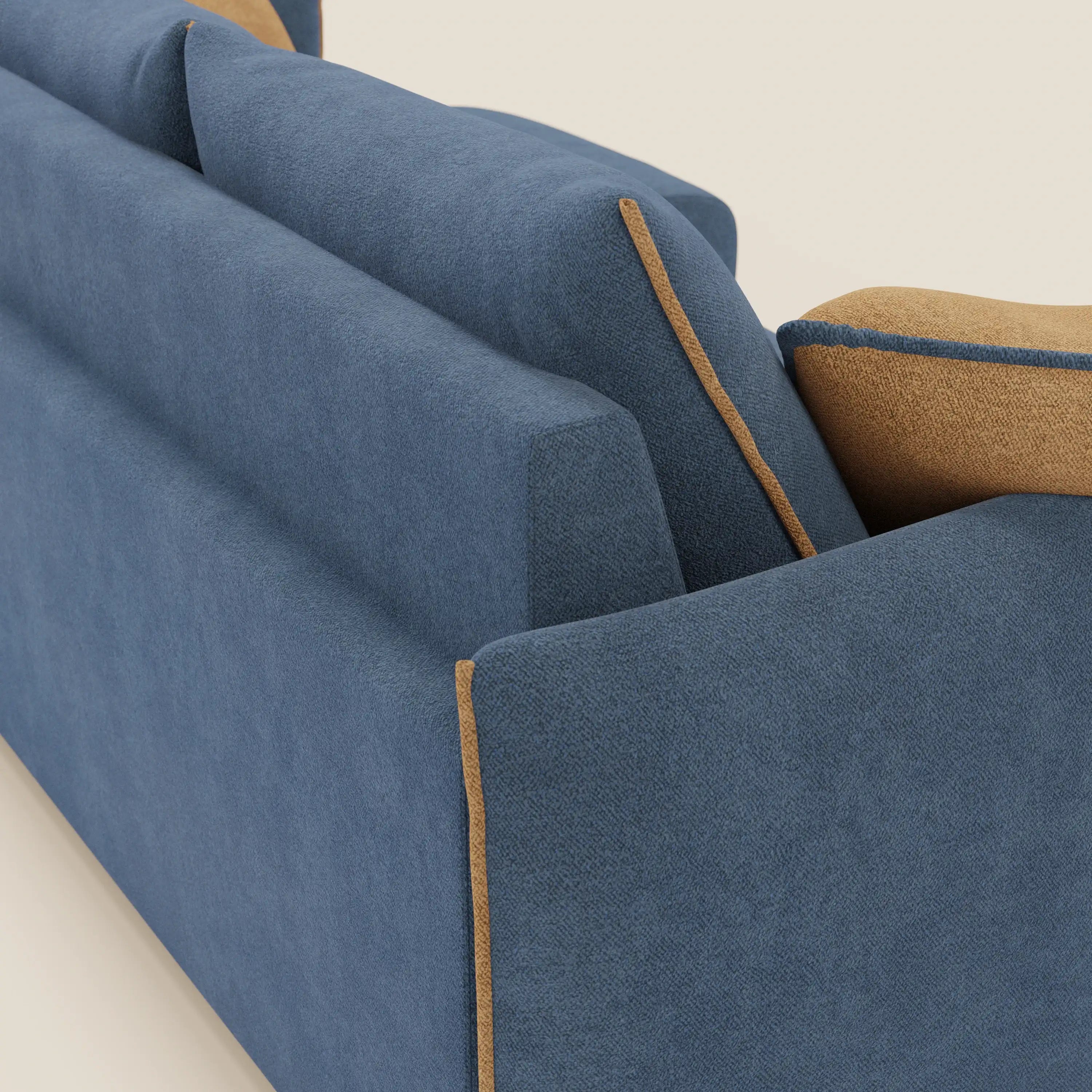 Flexar Canapé d'angle réversible avec assises coulissantes en bouclette douce imperméable T07