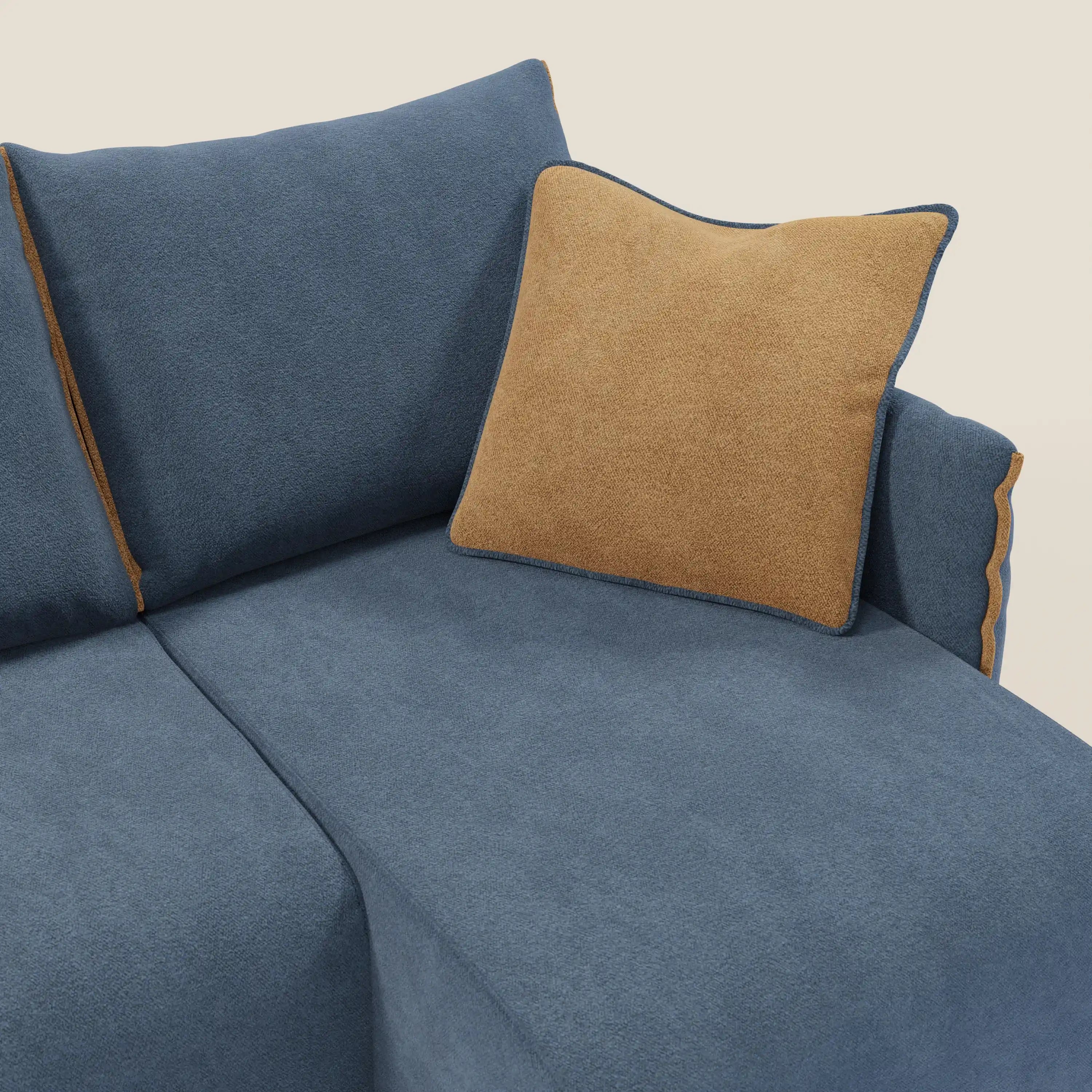 Flexar Canapé d'angle réversible avec assises coulissantes en bouclette douce imperméable T07