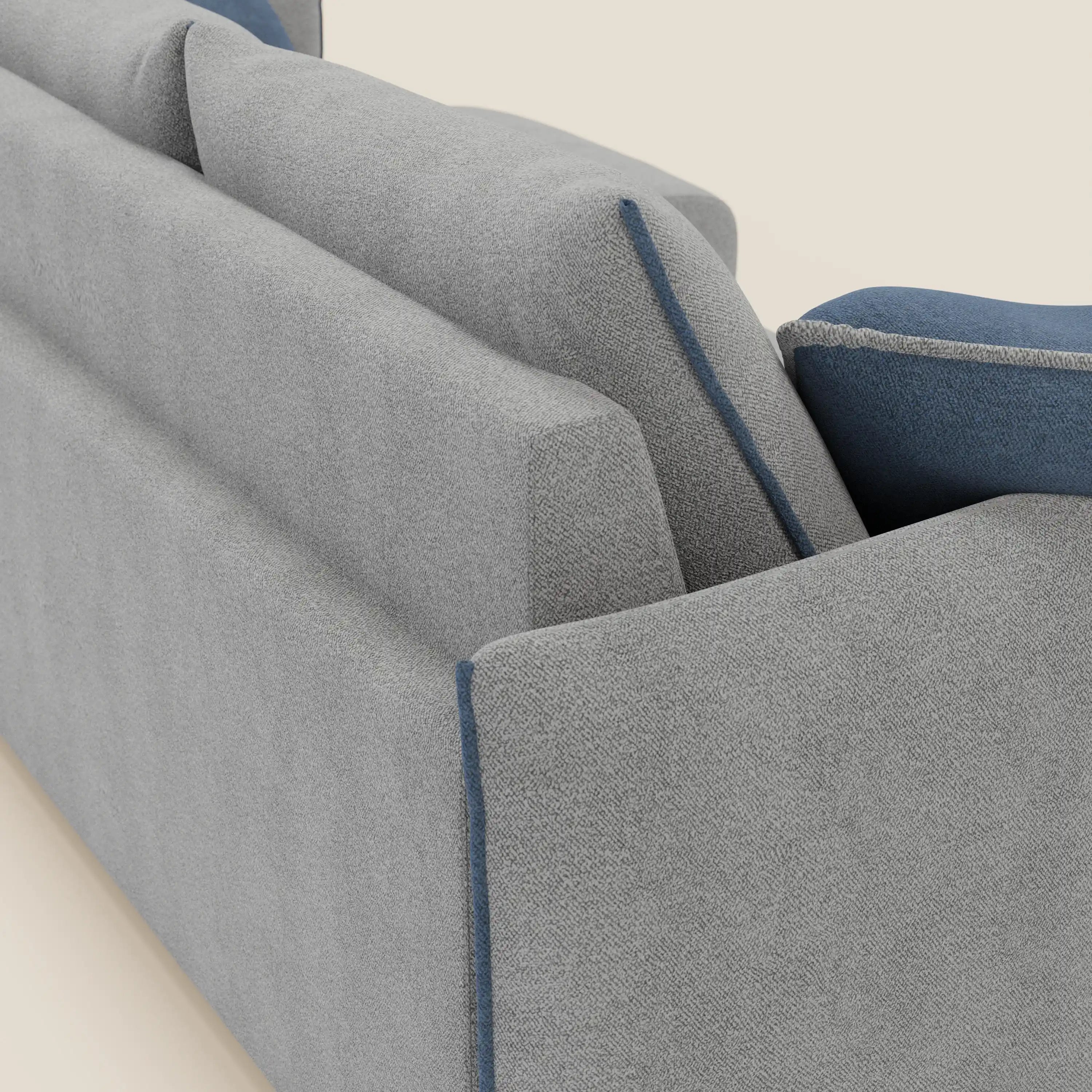 Flexar Canapé d'angle réversible avec assises coulissantes en bouclette douce imperméable T07