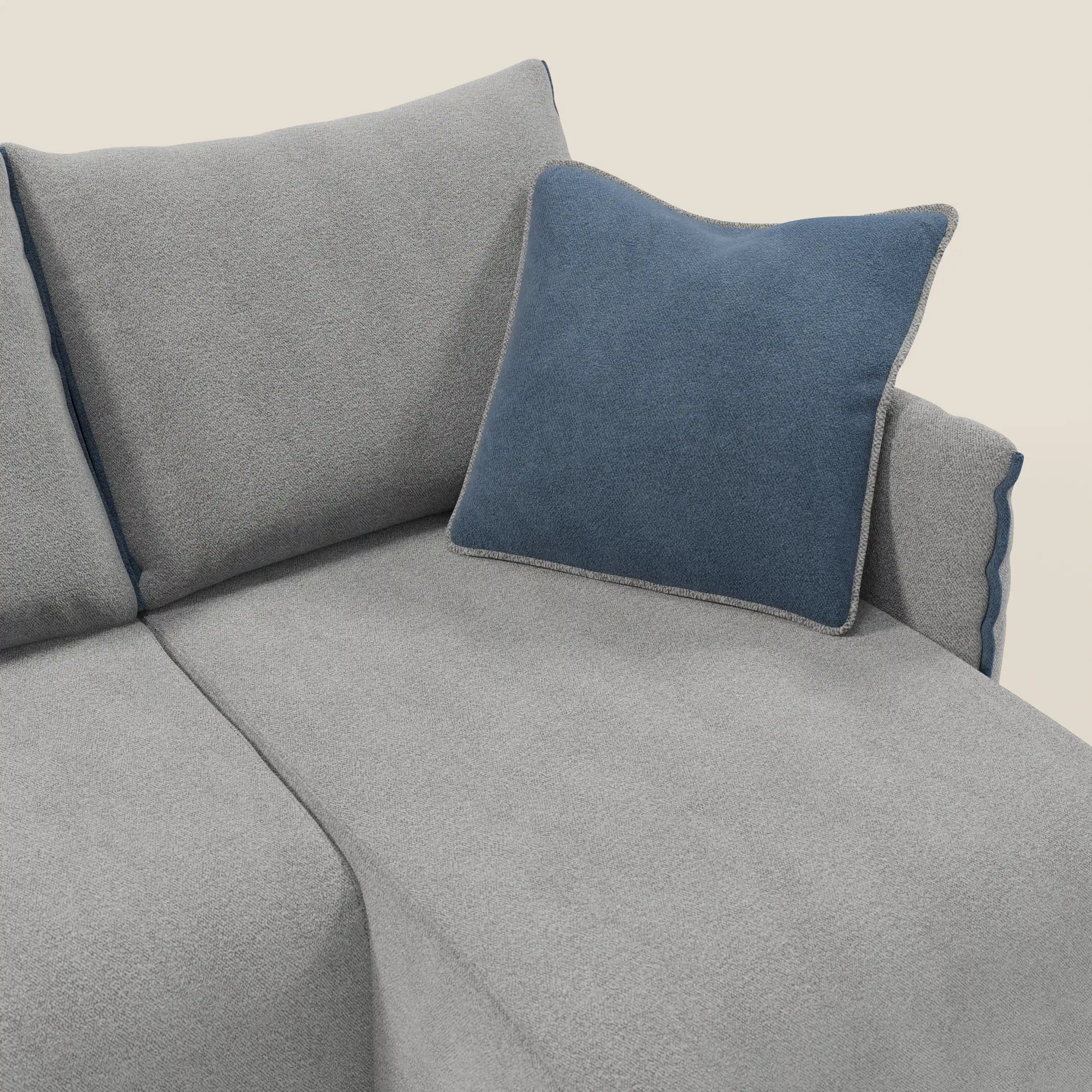 Flexar Canapé d'angle réversible avec assises coulissantes en bouclette douce imperméable T07