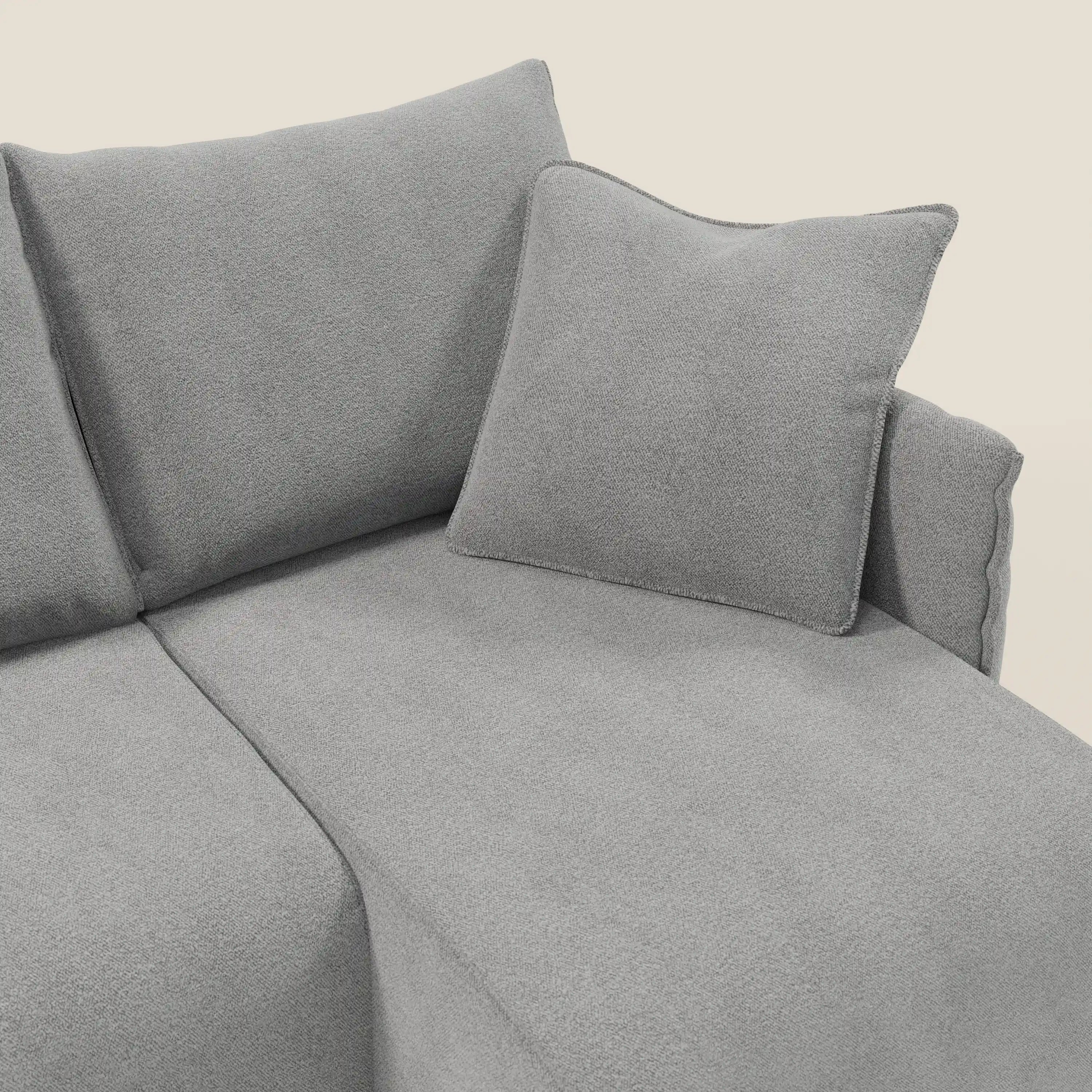 Flexar Canapé d'angle réversible avec assises coulissantes en bouclette douce imperméable T07