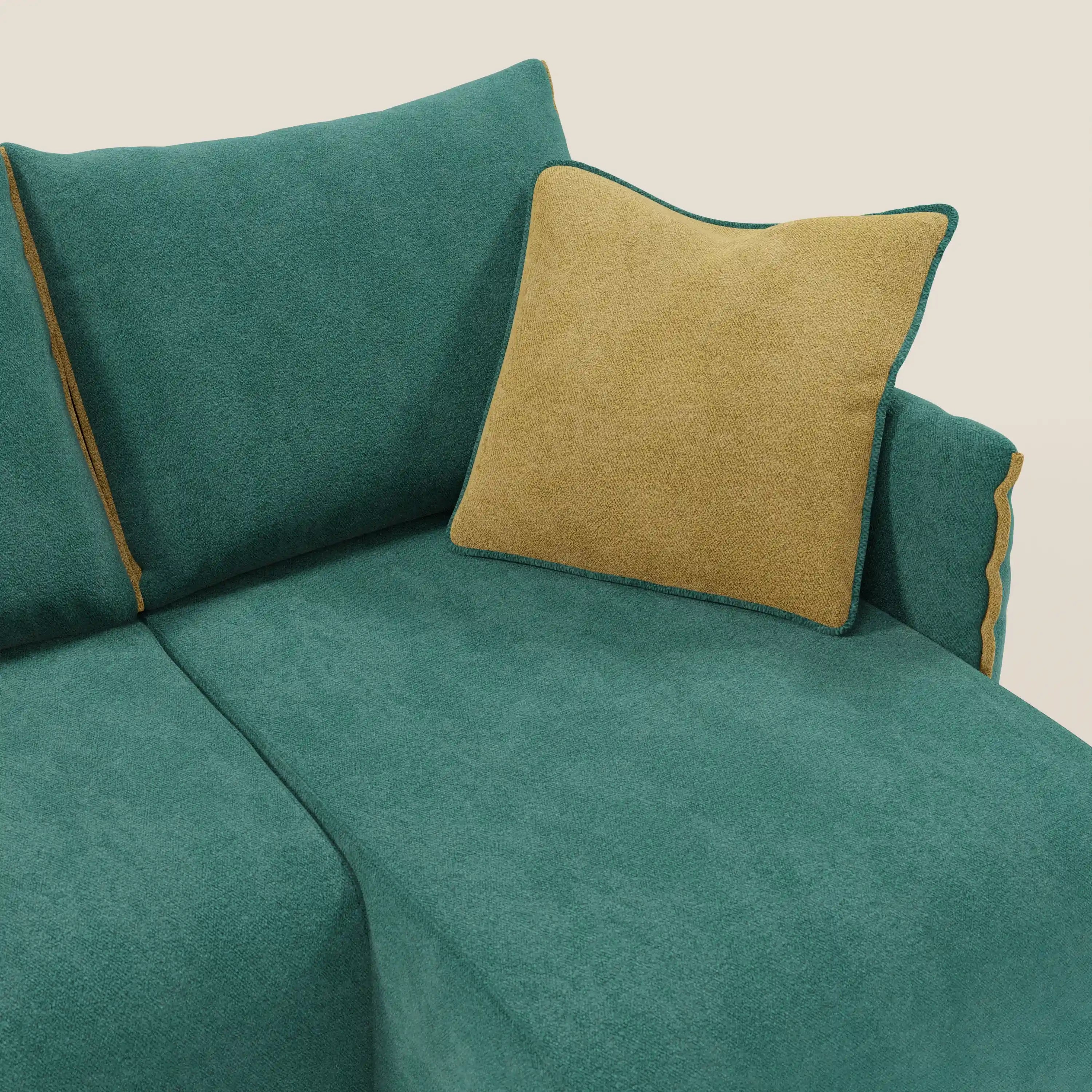 Flexar Canapé d'angle réversible avec assises coulissantes en bouclette douce imperméable T07