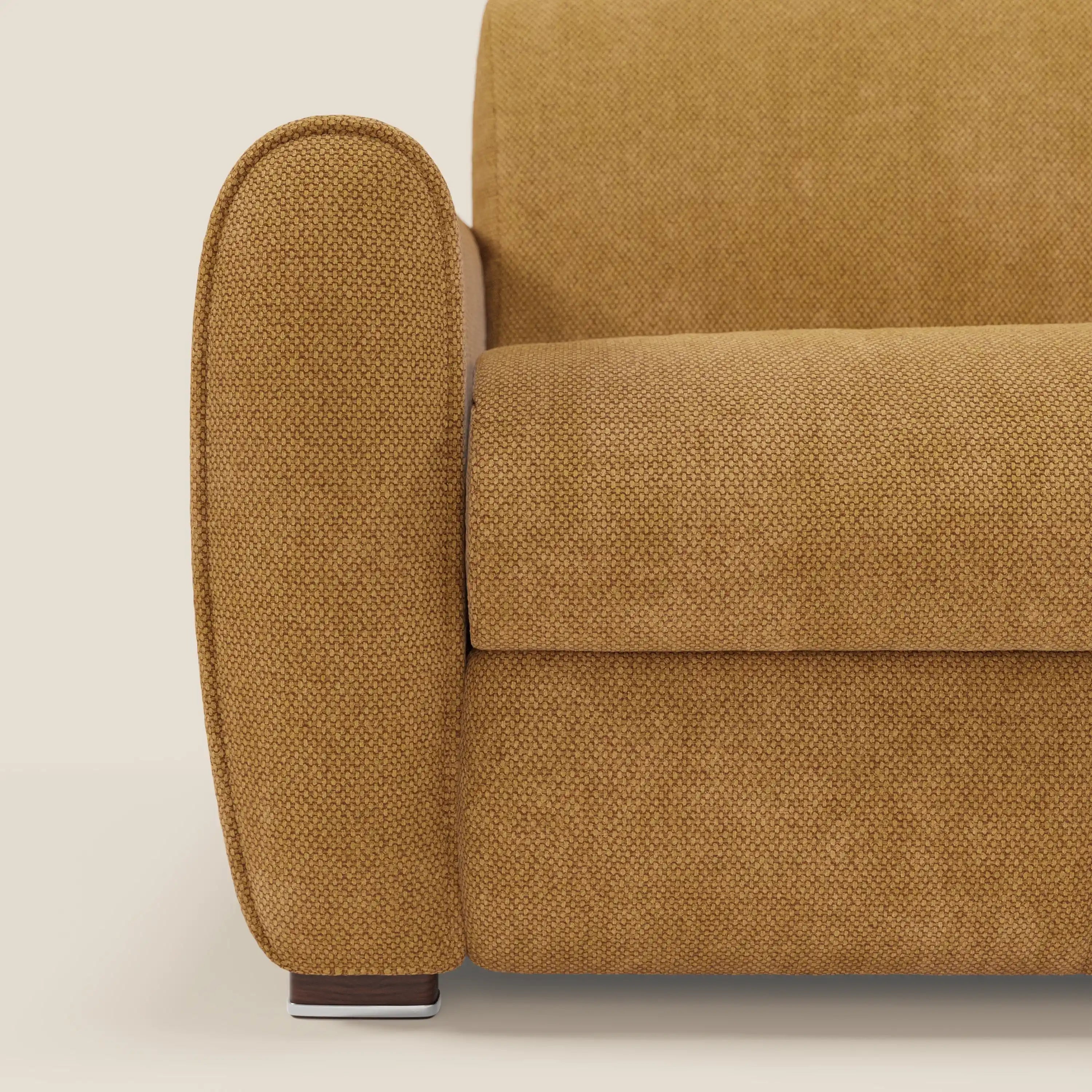 Kaleo Canapé convertible moderne avec matelas H17 cm - en tissu imperméable T26 jaune