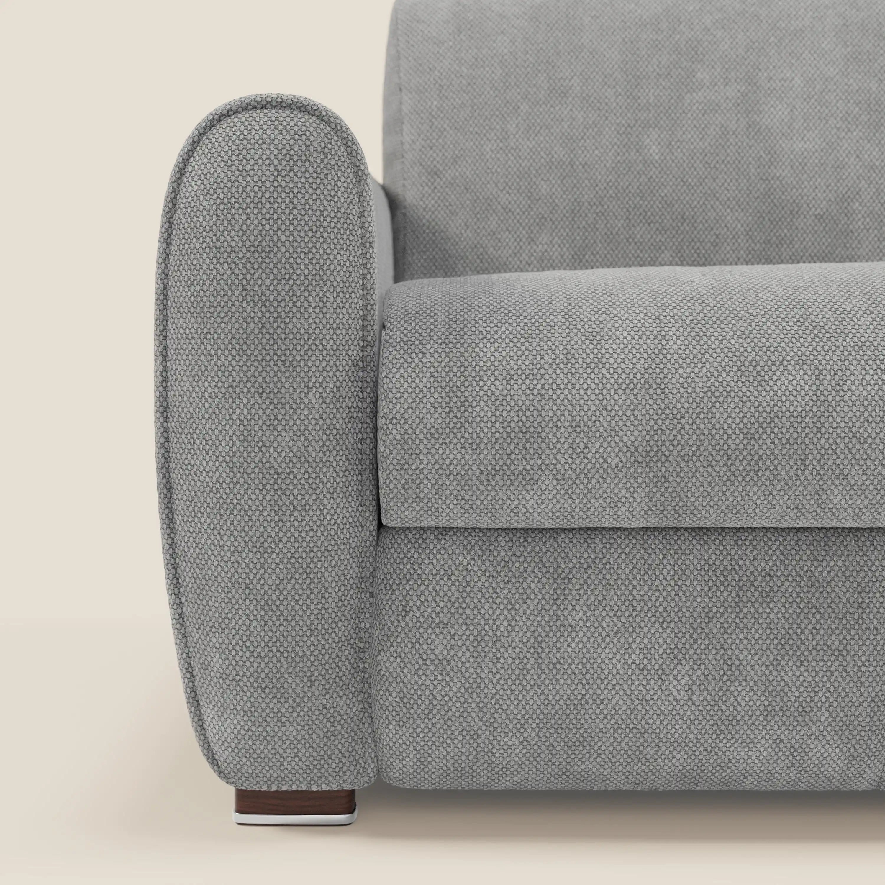 Kaleo Canapé convertible moderne avec matelas H17 cm - en tissu imperméable T26 gris