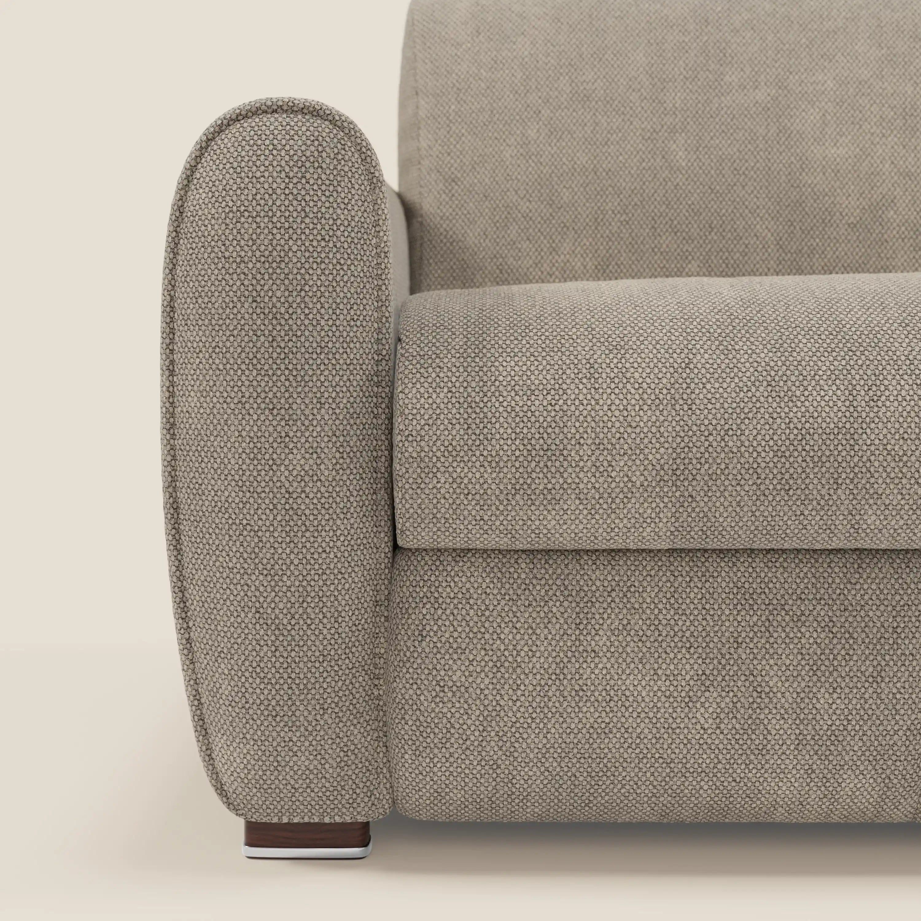 Kaleo Canapé convertible moderne avec matelas H17 cm - en tissu imperméable T26 taupe