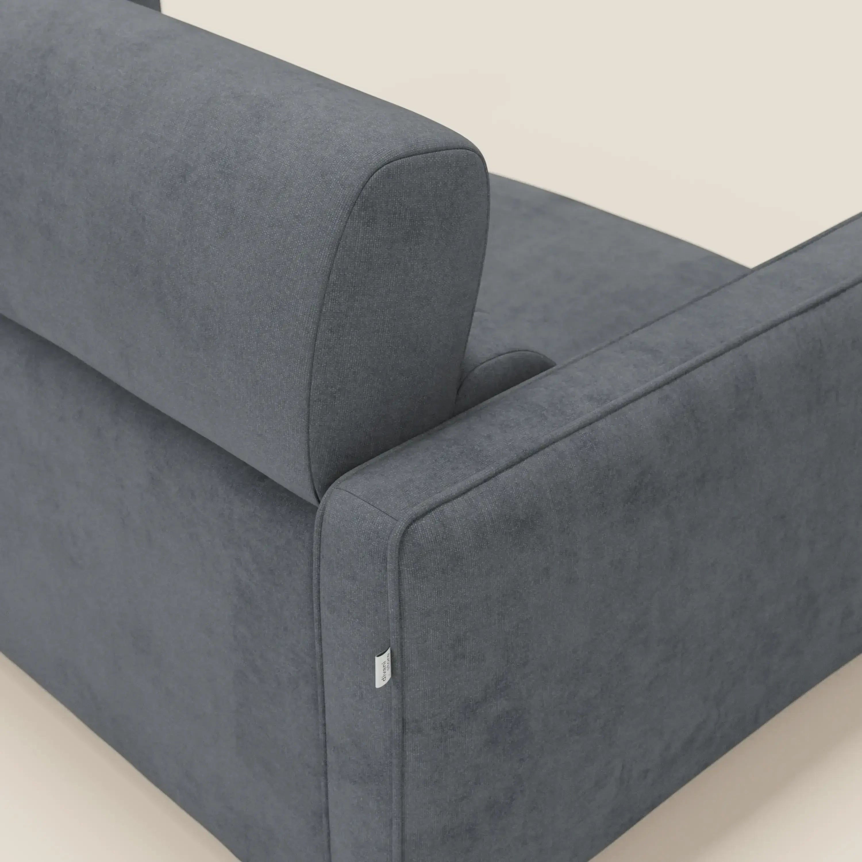 Nivon Canapé convertible moderne avec têtière en tissu détachable à l'eau T25 anthracite