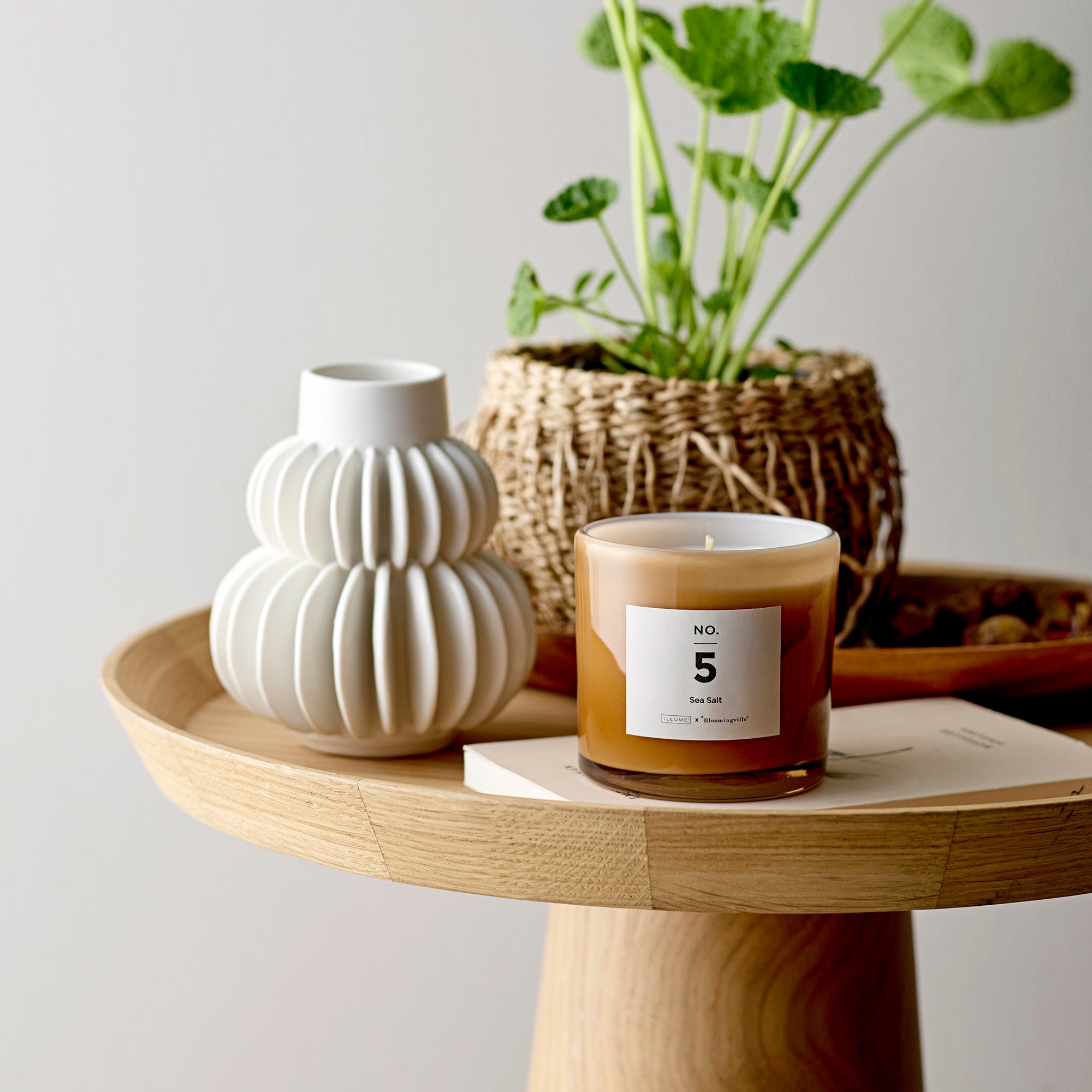 Luana tavolino da appoggio rotondo in rovere naturale - divani.store