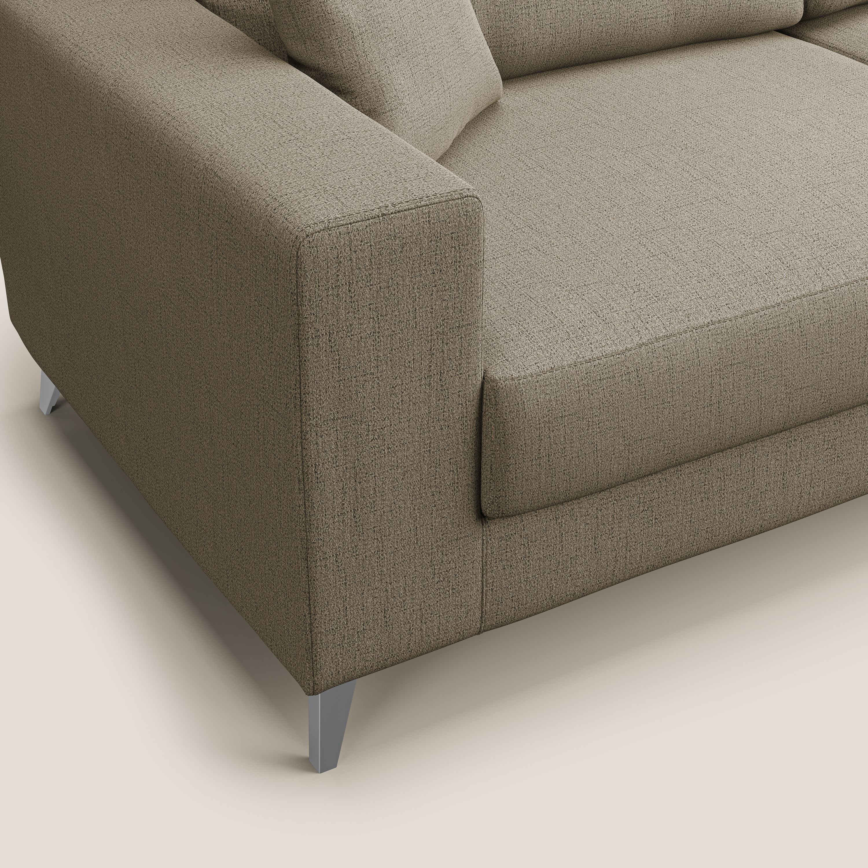 Michael Divano in tessuto impermeabile antimacchia T03 marrone - divani.store