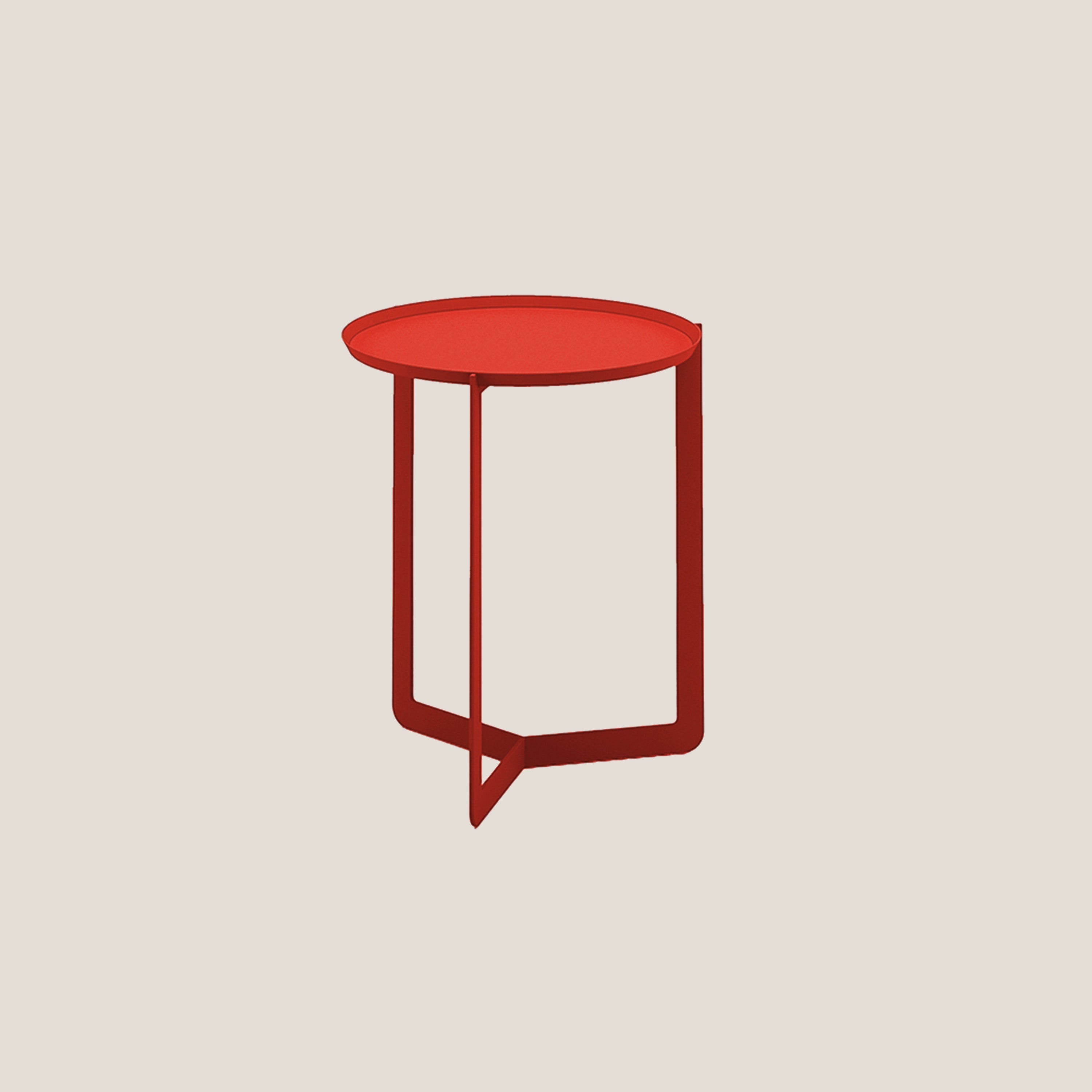 Round tavolino rotondo da salotto in metallo h46 cm nero - divani.store