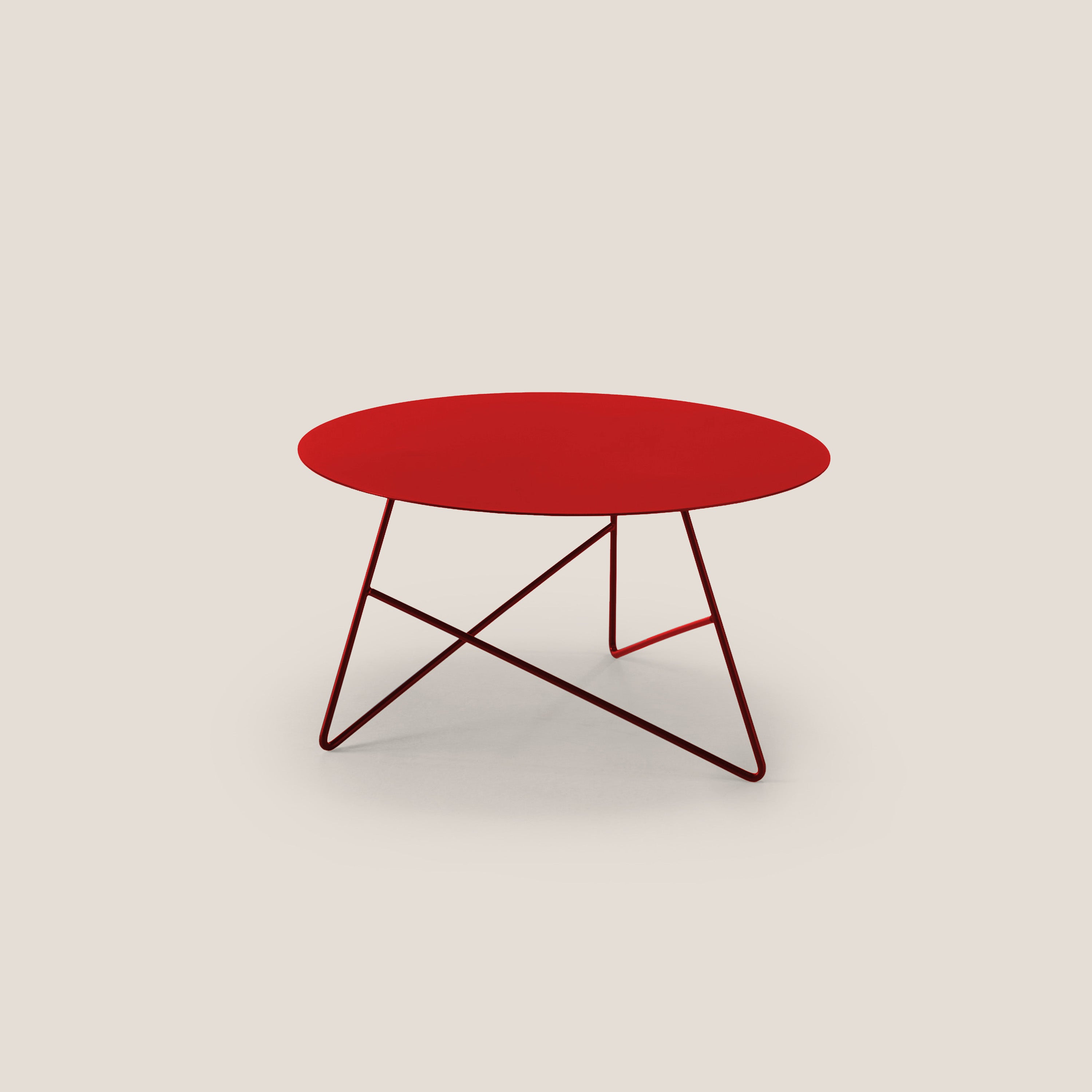 Ermione tavolino rotondo da salotto in metallo h35 - divani.store