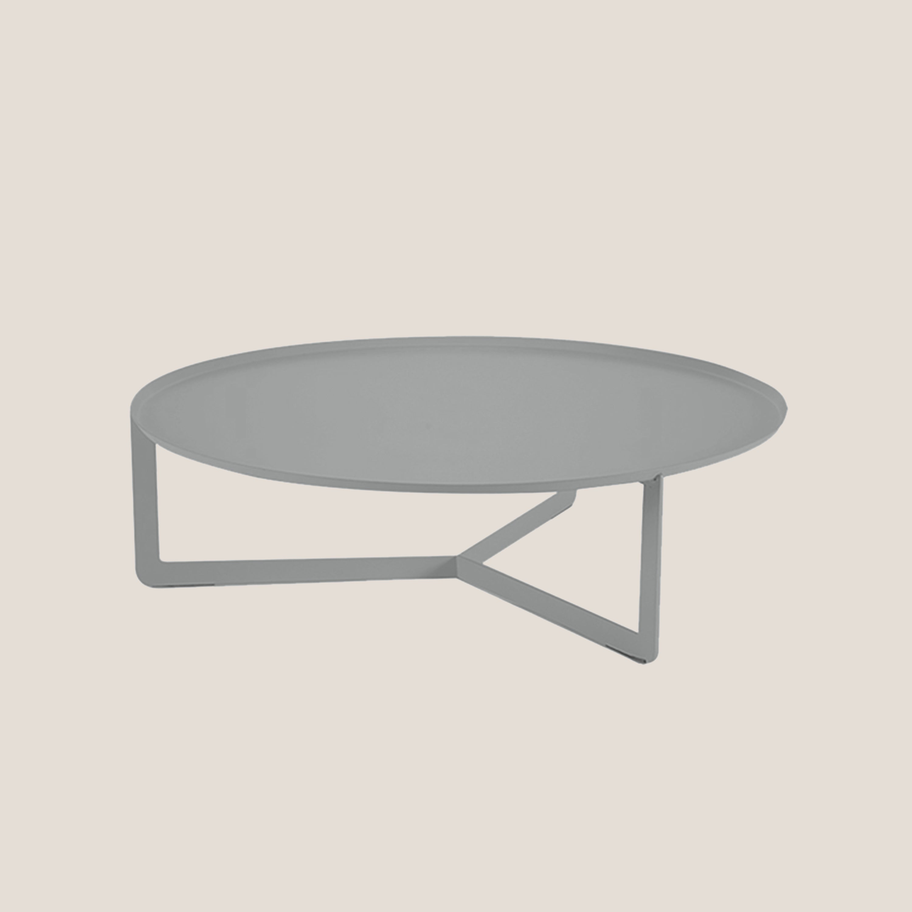 Round tavolino basso rotondo da salotto in metallo h23 cm pioggia - divani.store