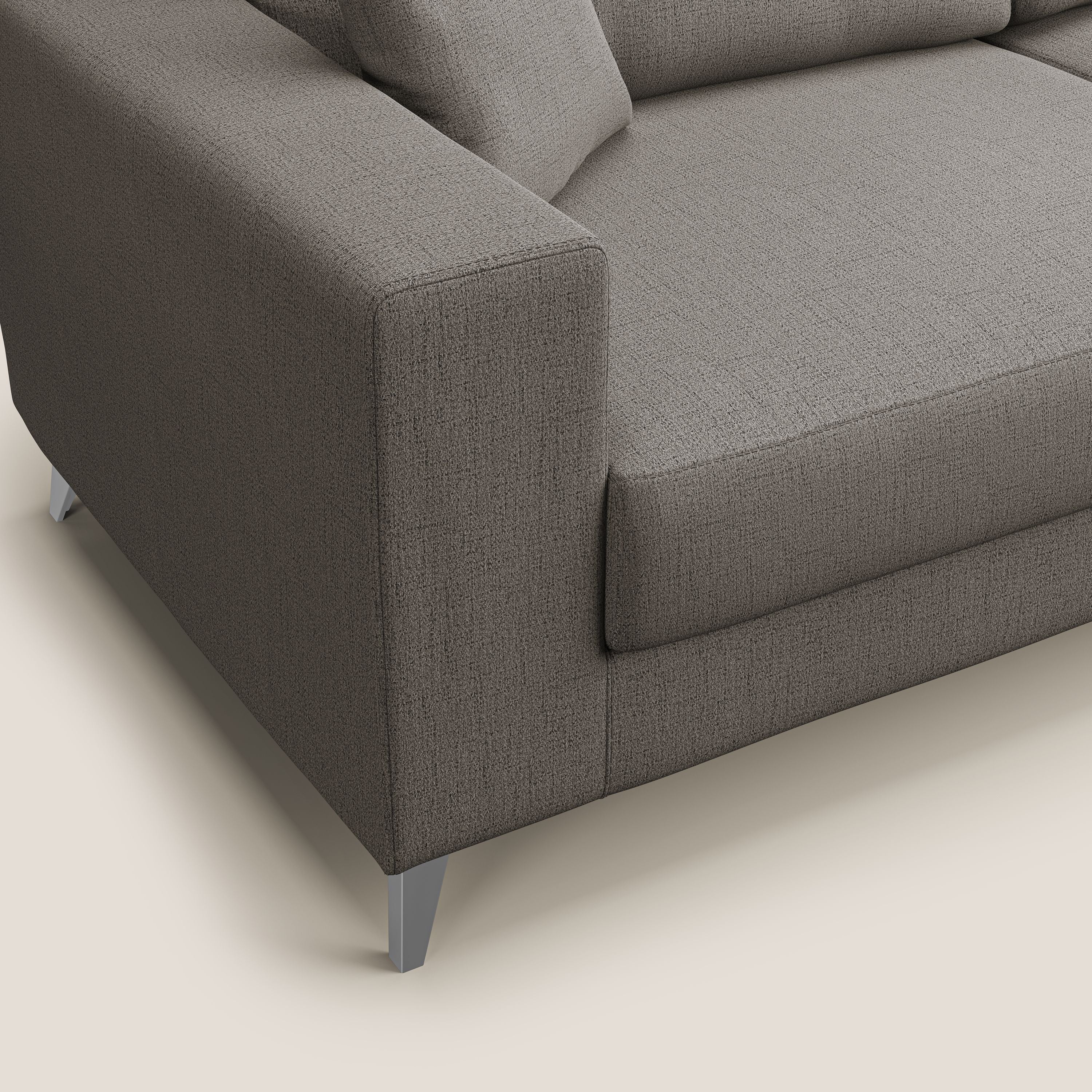 Michael Divano in tessuto impermeabile antimacchia T03 talpa - divani.store