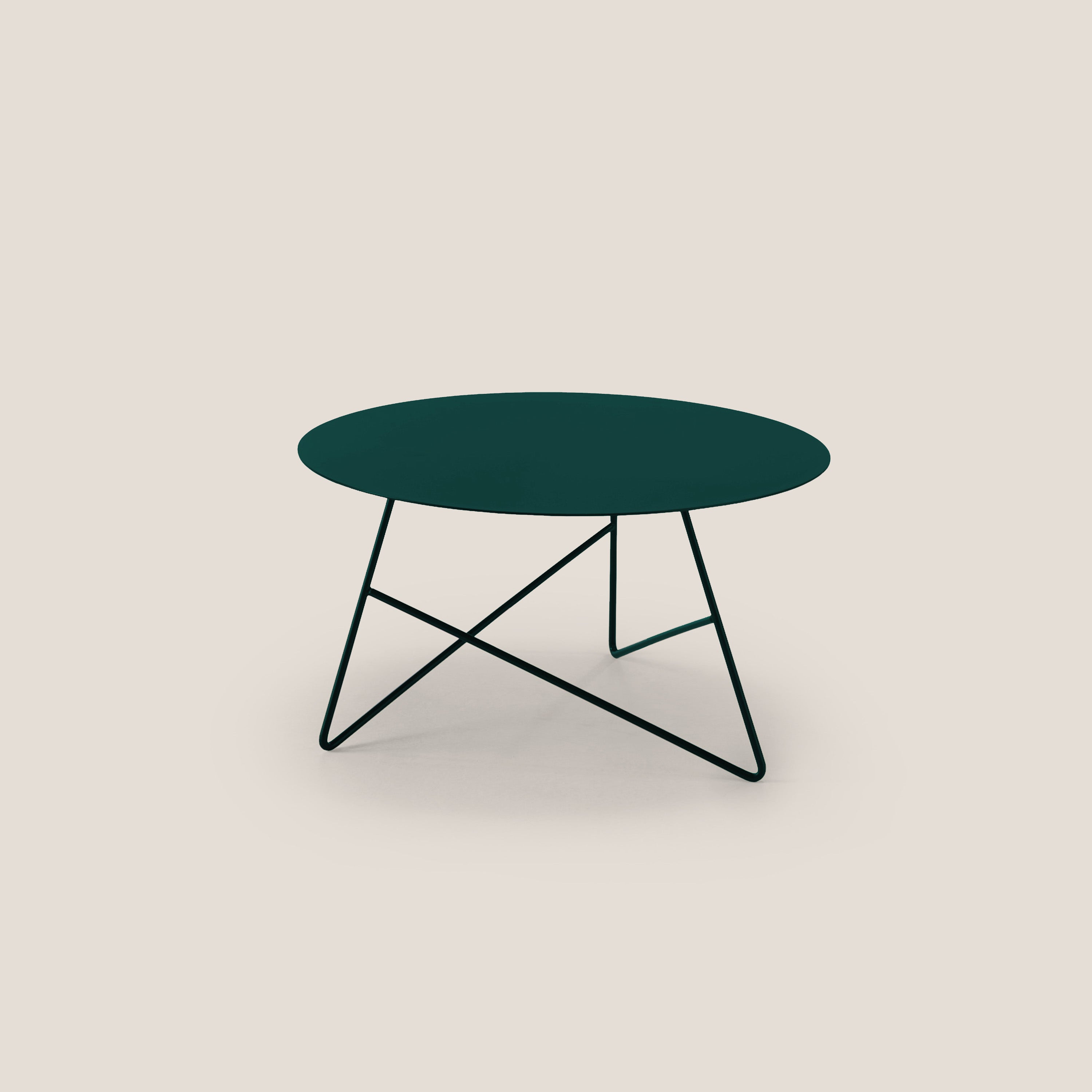 Ermione tavolino rotondo da salotto in metallo h35 - divani.store