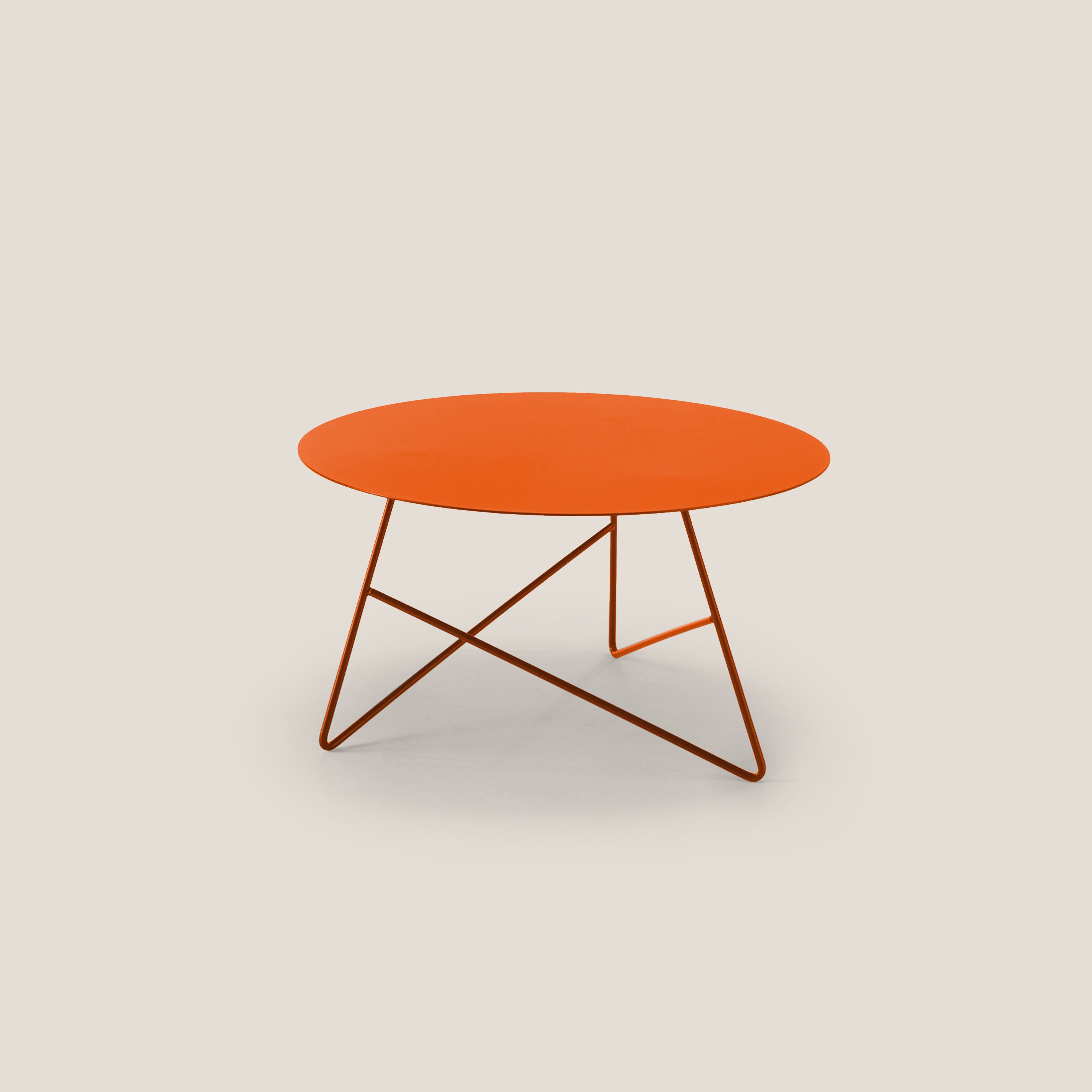 Ermione tavolino rotondo da salotto in metallo h35 - divani.store