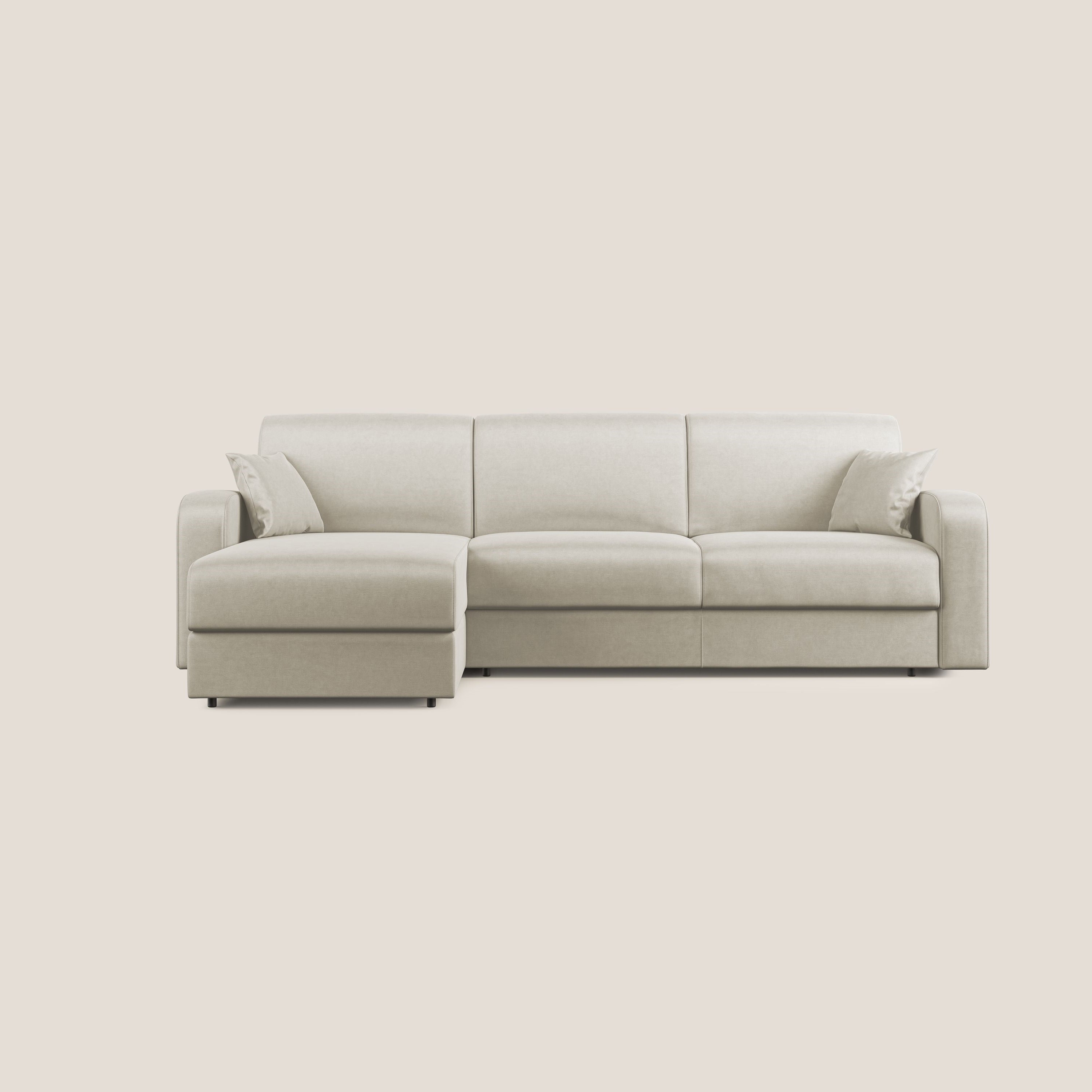 Lebron Divano letto angolare con penisola in velluto morbido T01 - divani.store