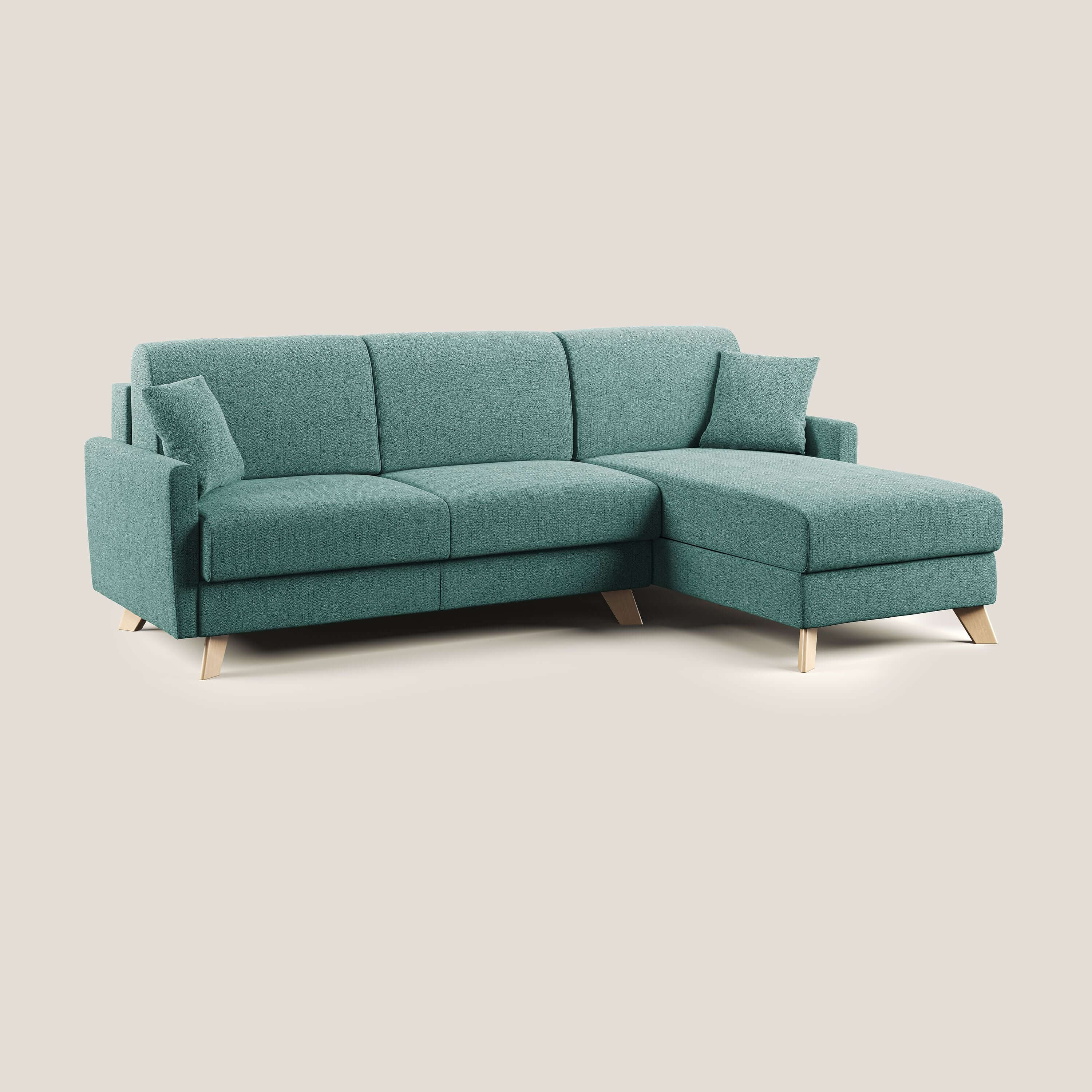 Edgar divano letto angolare in tessuto felis impermeabile T03 - divani.store