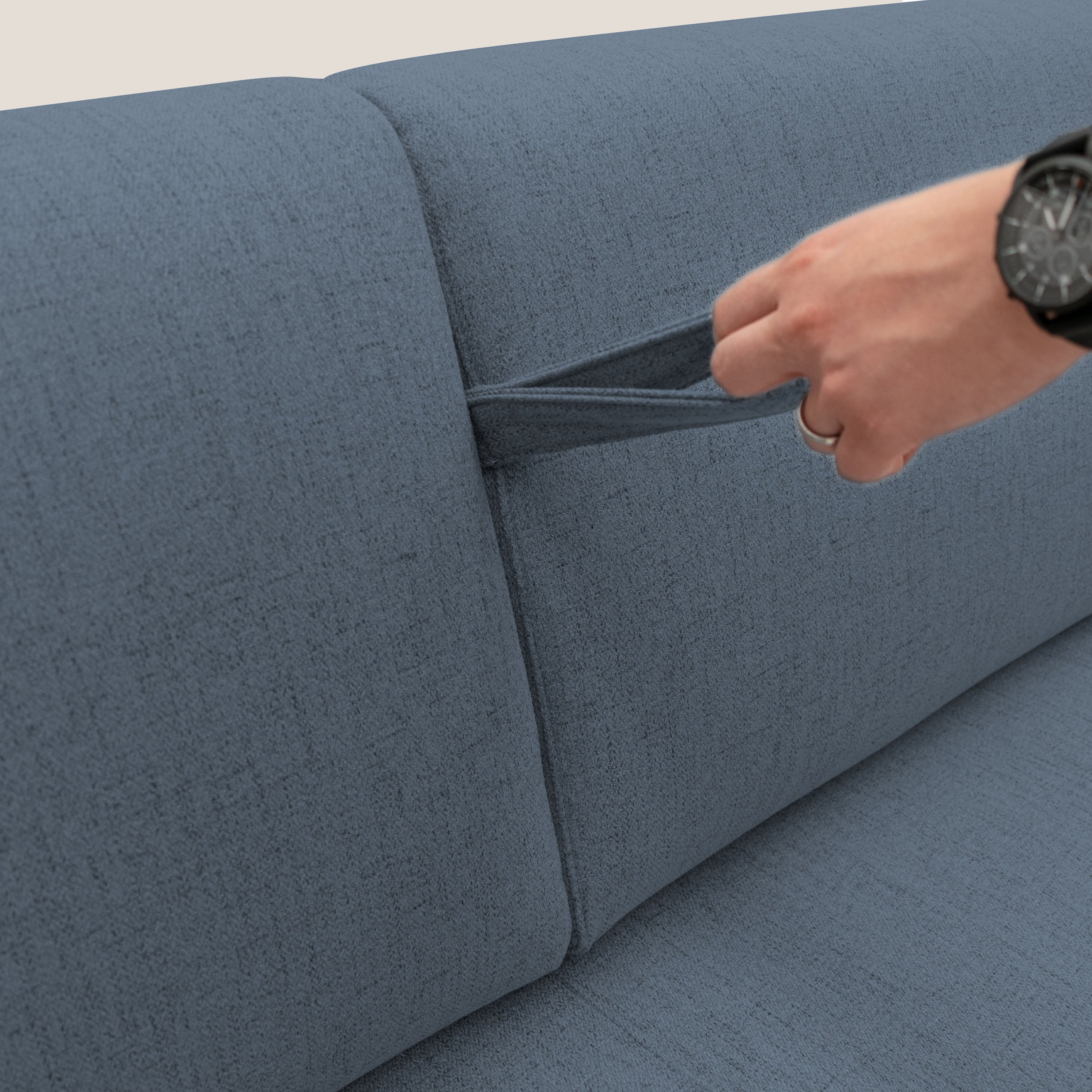 Duna Divano letto matrimoniale con materasso 20 cm in tessuto impermeabile T03 - divani.store