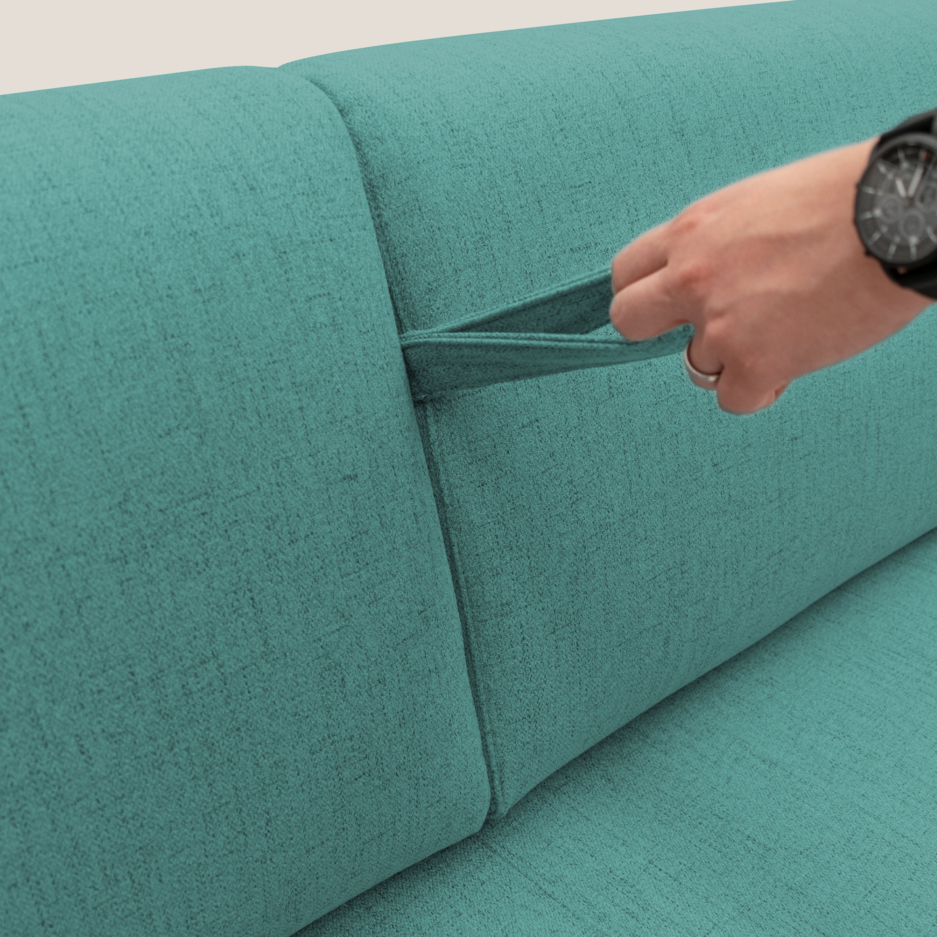 Duna Divano letto matrimoniale con materasso 20 cm in tessuto impermeabile T03 - divani.store