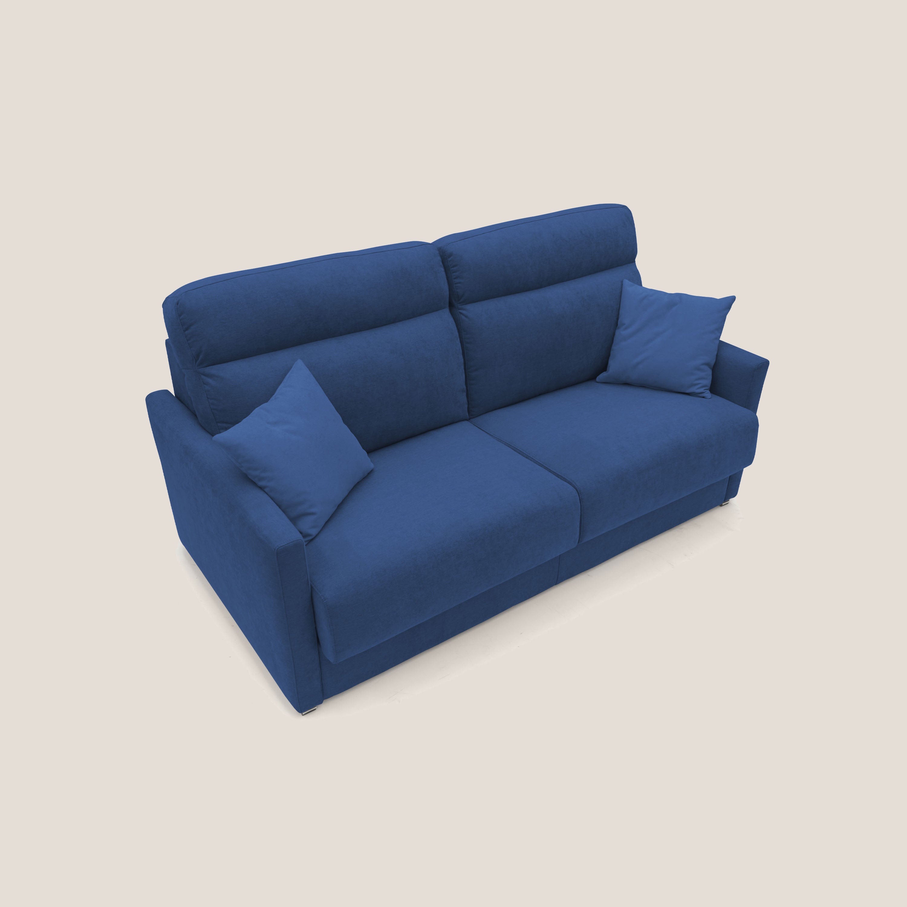 Margot Divano letto matrimoniale con schienale morbido alto in tessuto T02 - divani.store