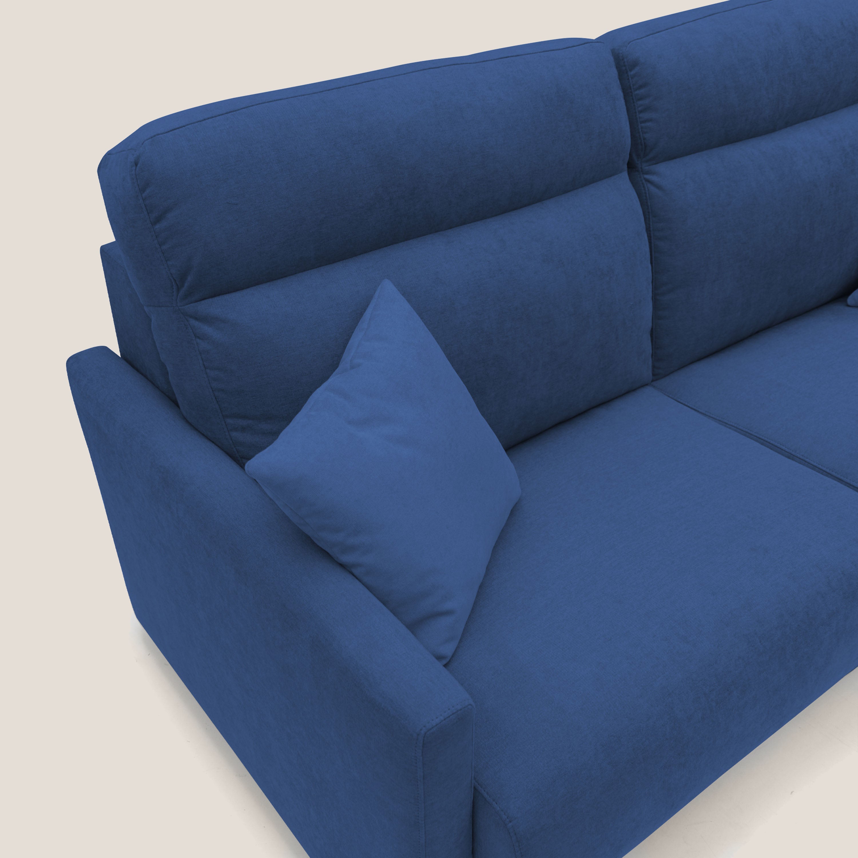 Margot Divano letto matrimoniale con schienale morbido alto in tessuto T02 - divani.store