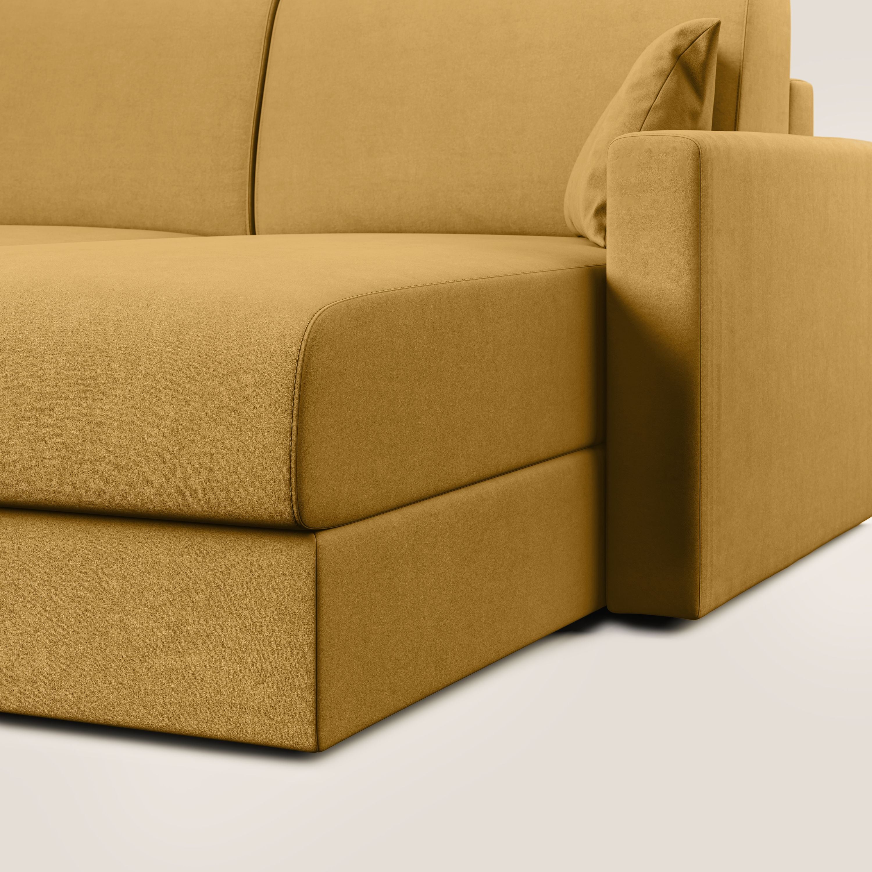 Chris Divano letto angolare con penisola in microfibra smacchiabile T11 - divani.store