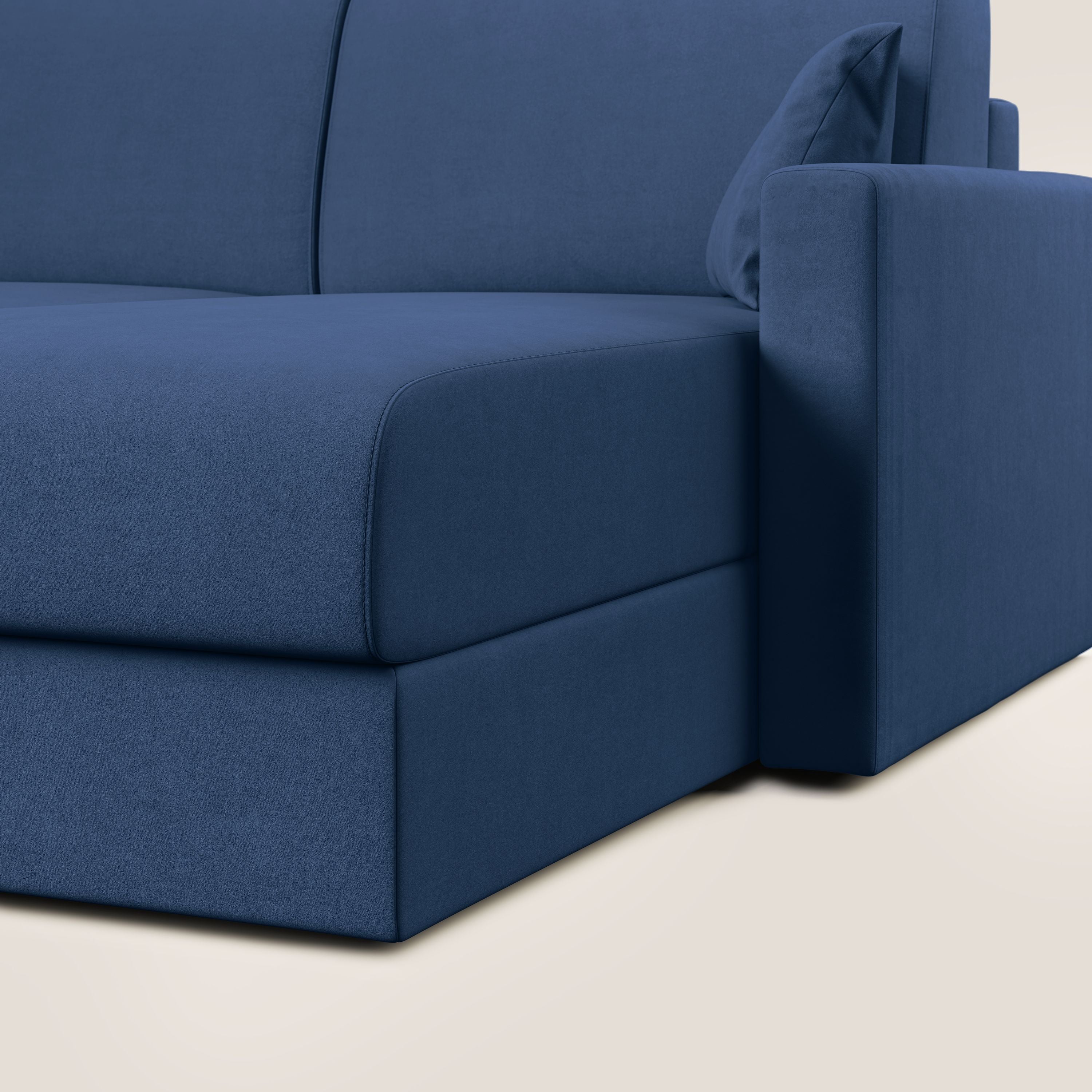 Chris Divano letto angolare con penisola in microfibra smacchiabile T11 - divani.store