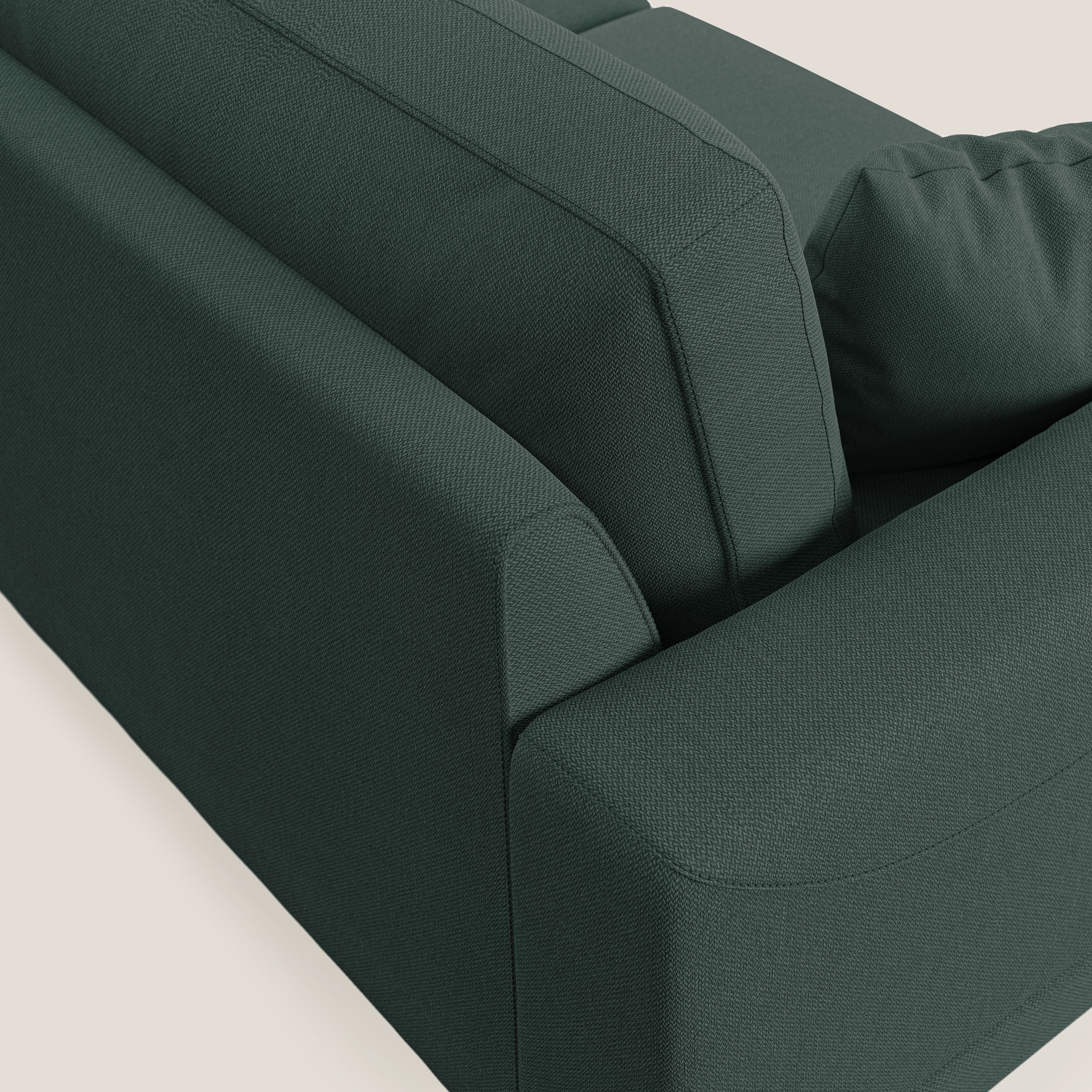 Dorian divano moderno angolare con penisola in tessuto morbido antimacchia T05 - divani.store