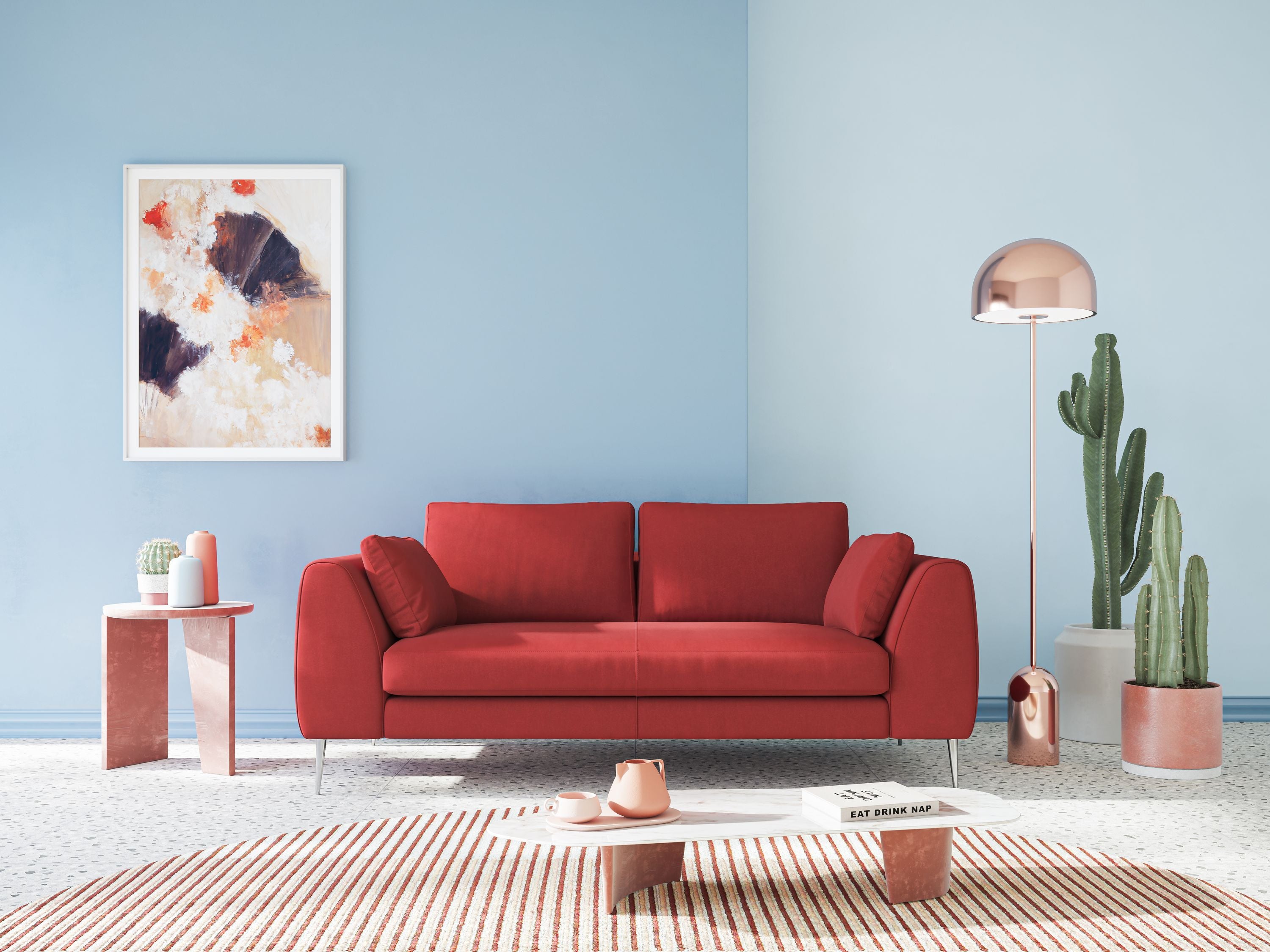 Plano divano moderno in microfibra tecnica smacchiabile T11 - divani.store