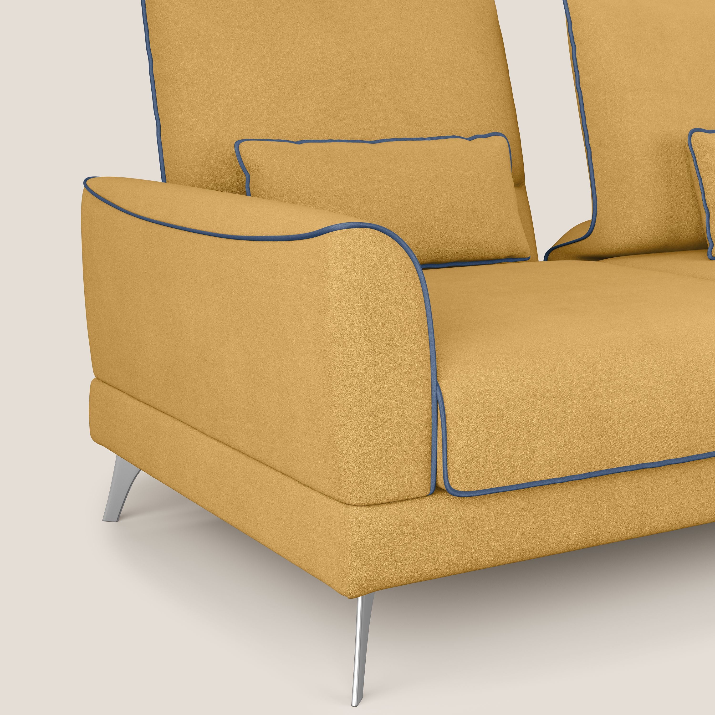 Tommy Divano relax bicolore con schienali traslanti in microfibra smacchiabile T11 - divani.store