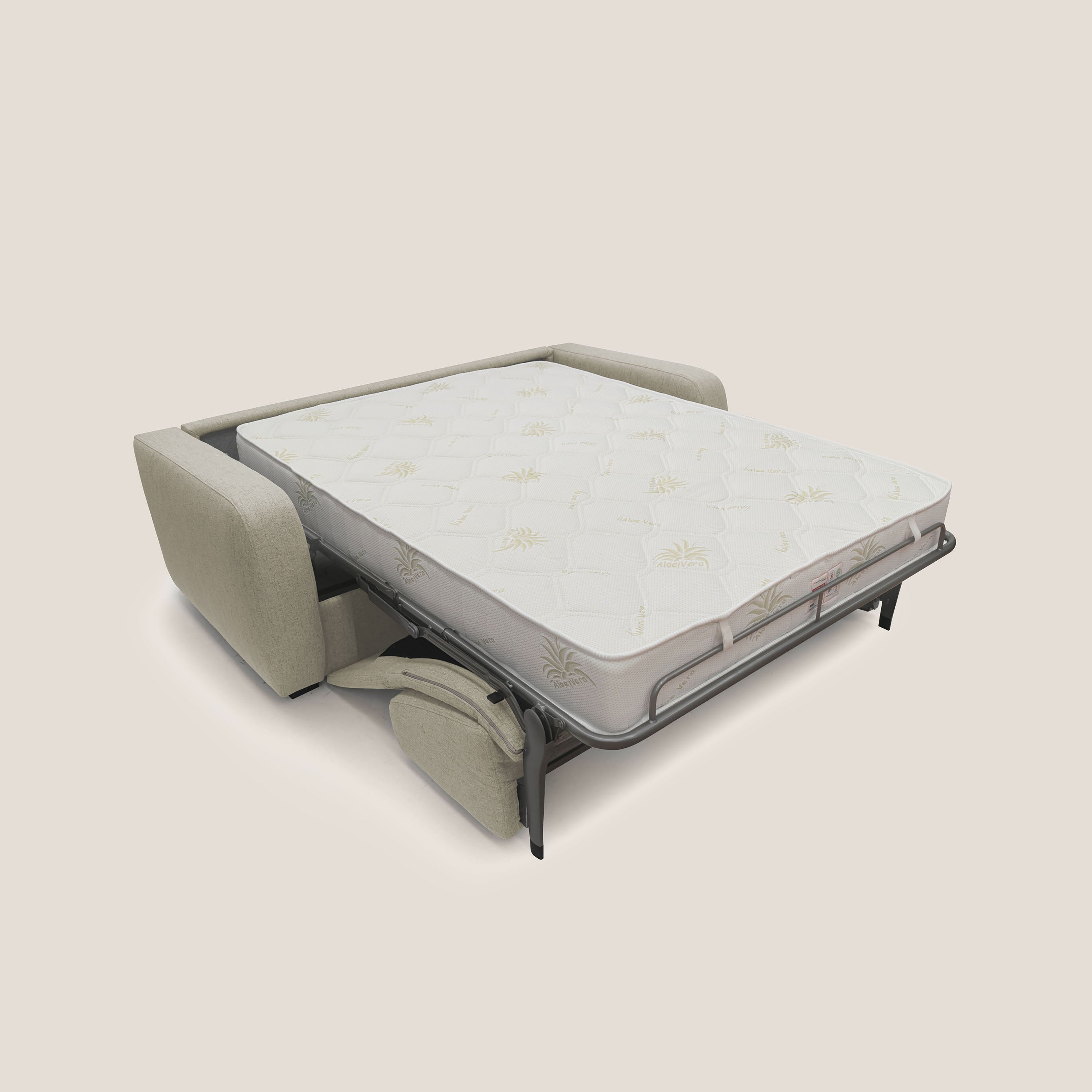 Duna Divano letto matrimoniale con materasso 20 cm in tessuto impermeabile T03 - divani.store