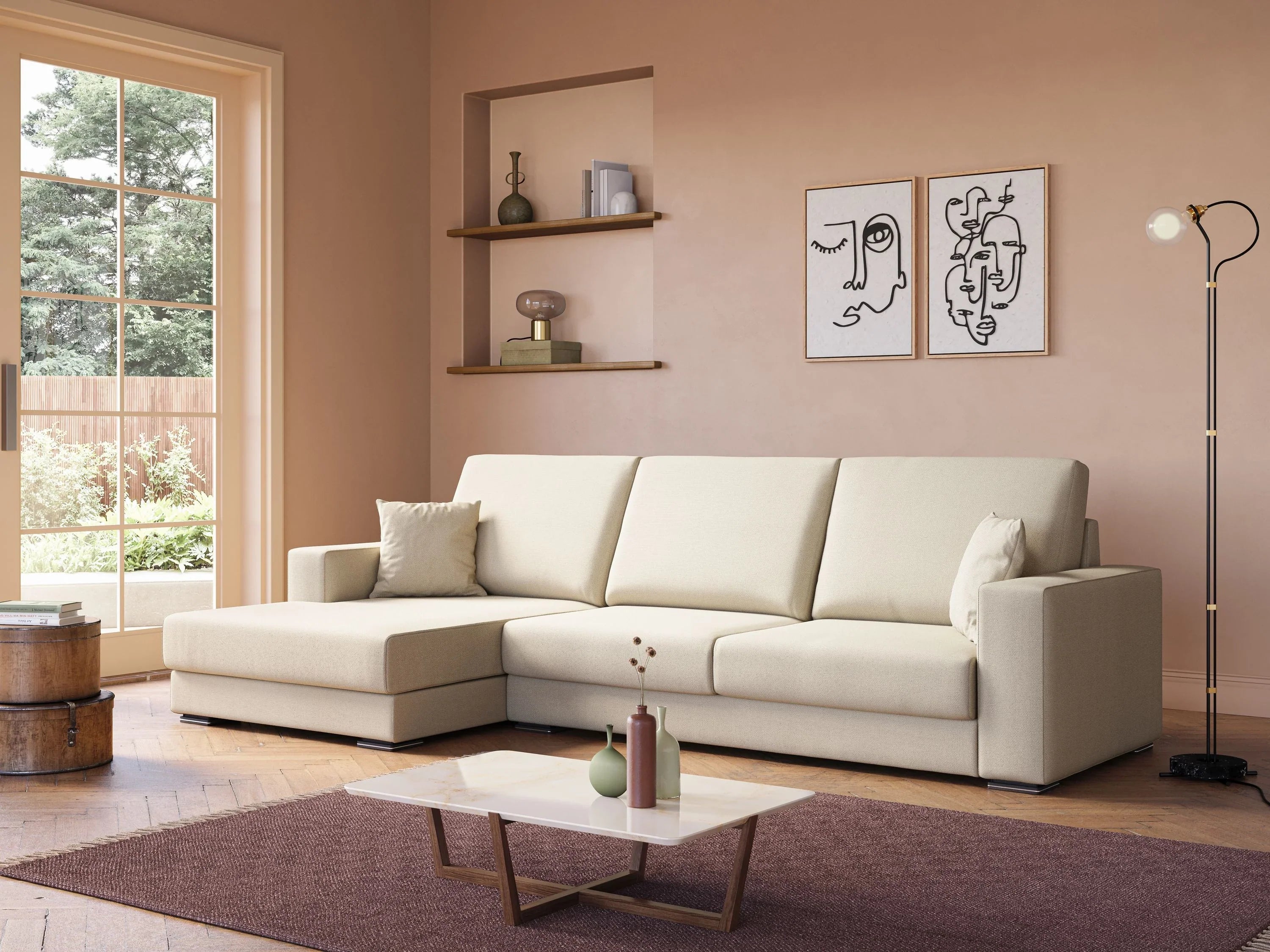 3 Modelli di divano angolare moderno a 4 posti per trasformare il salotto - divani.store