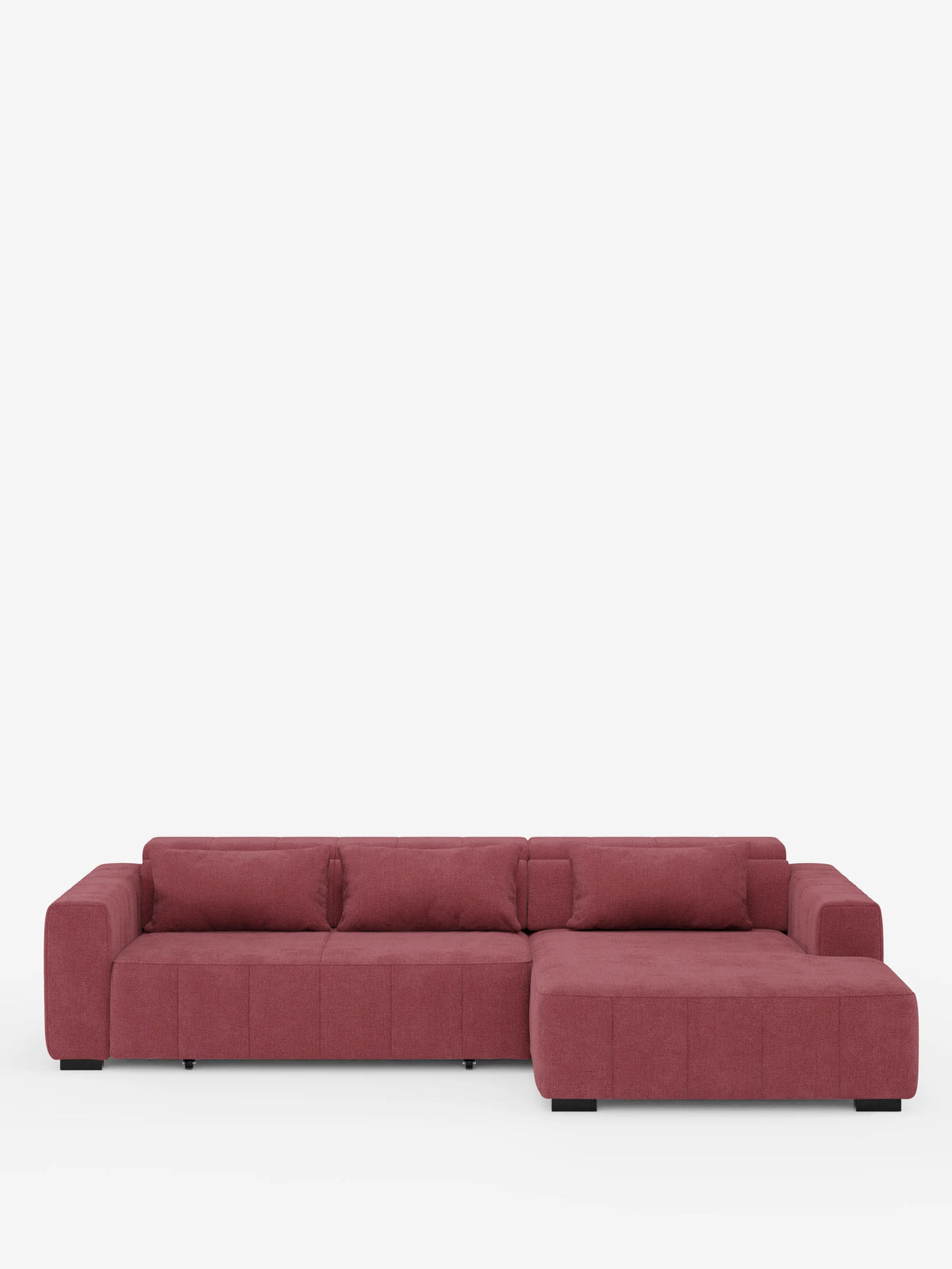 Doric Canapé d’angle avec méridienne et assises extensibles avec relax électrique - appuie-têtes inclinables en tissu anti-taches T23
