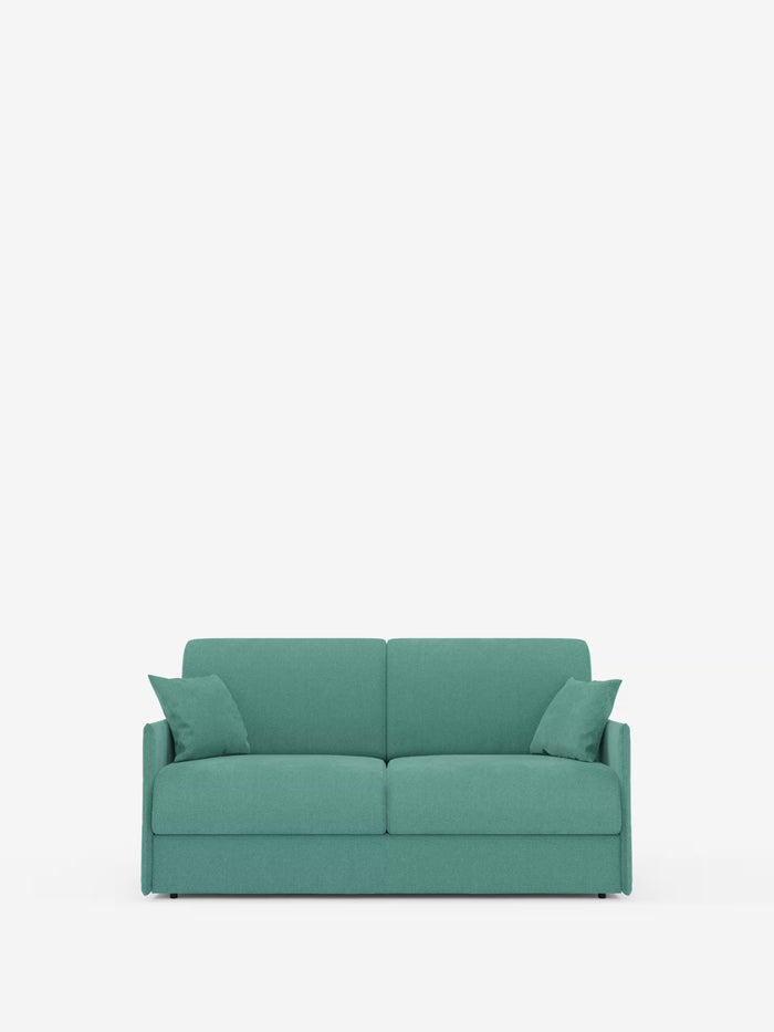 Evans canapé-lit double déhoussable - design compact et compartiment de rangement pour oreillers en tissu détachable T23