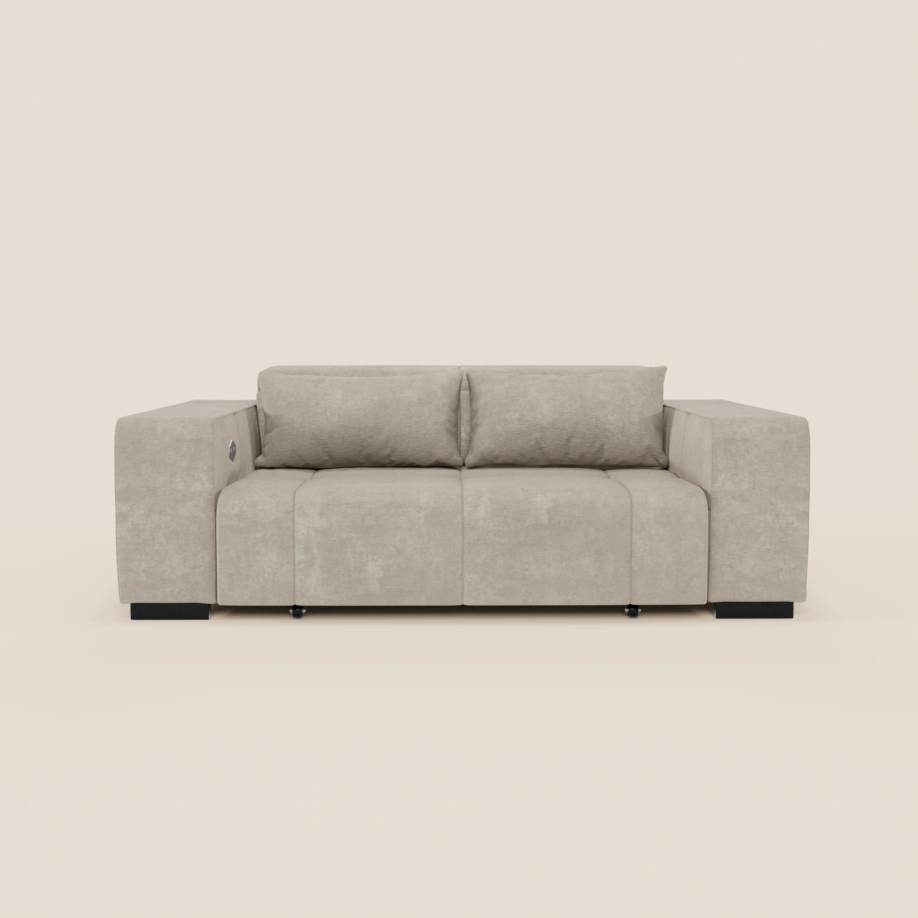 Monarch Divano con Relax Elettrico per allungamento sedute e Poggiatesta Reclinabile in tessuto morbido smacchiabile T31 - divani.store