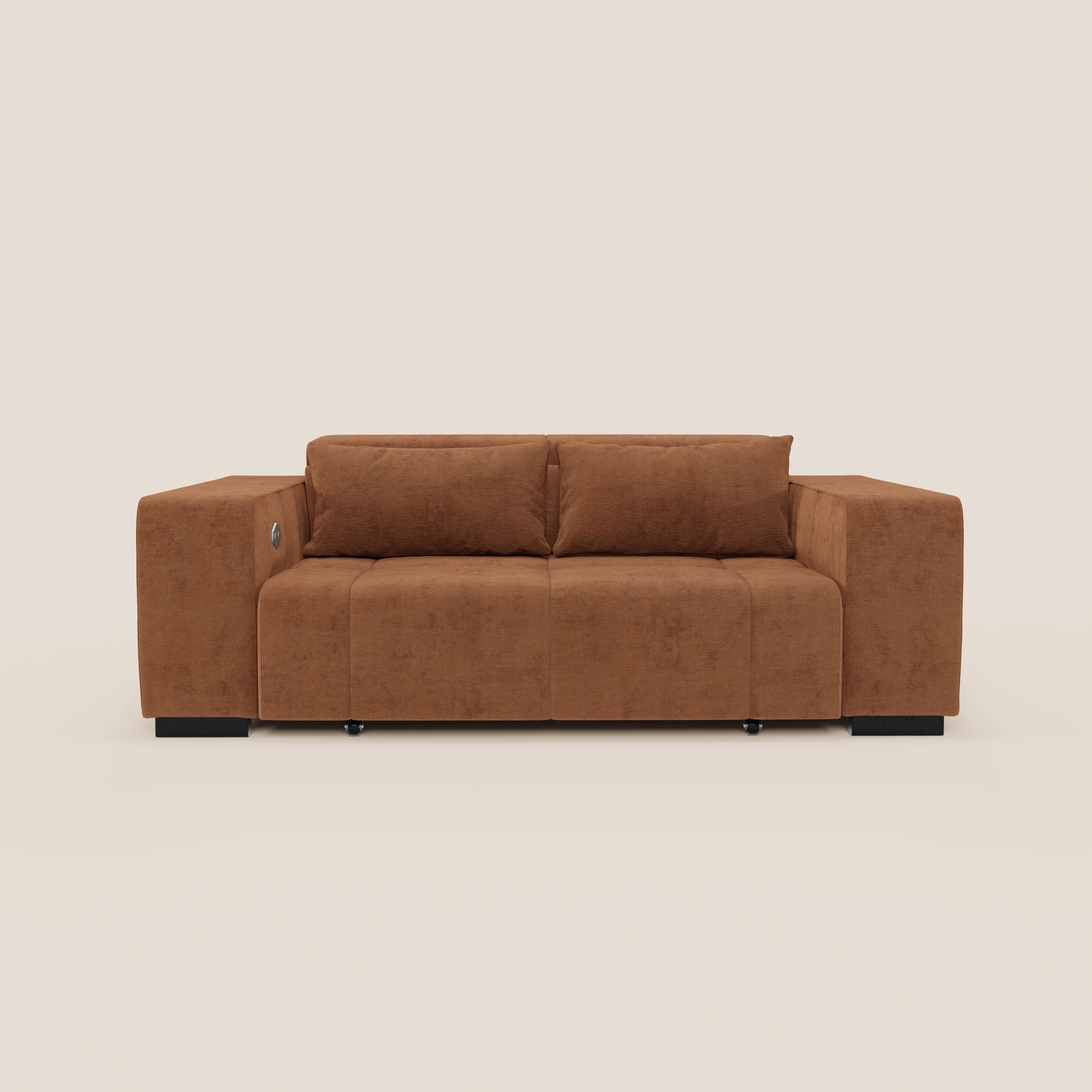 Monarch Divano con Relax Elettrico per allungamento sedute e Poggiatesta Reclinabile in tessuto morbido smacchiabile T31 - divani.store