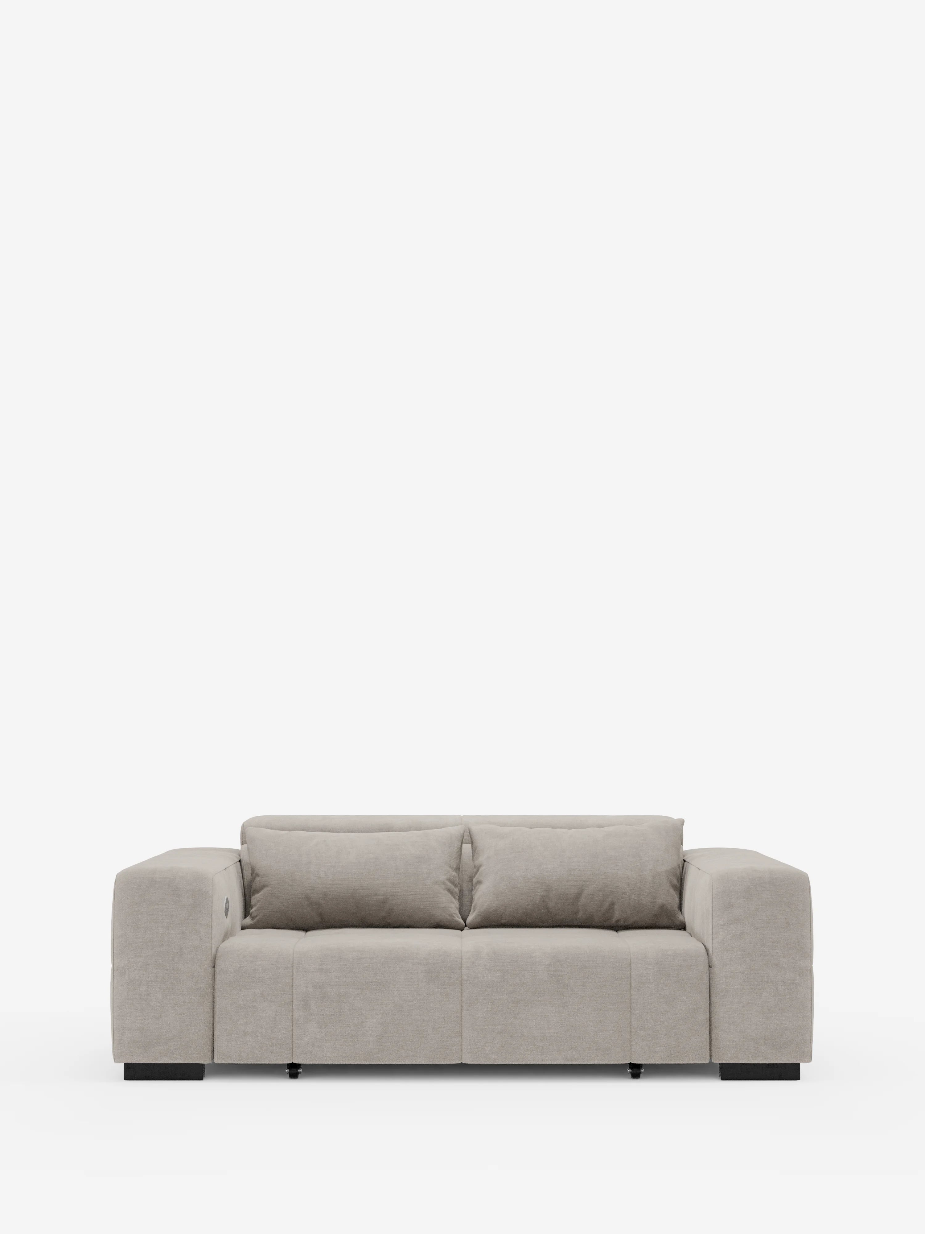 Monarch Canapé avec relaxation électrique pour allongement des assises et appuie-tête inclinable en tissu doux anti-taches T31