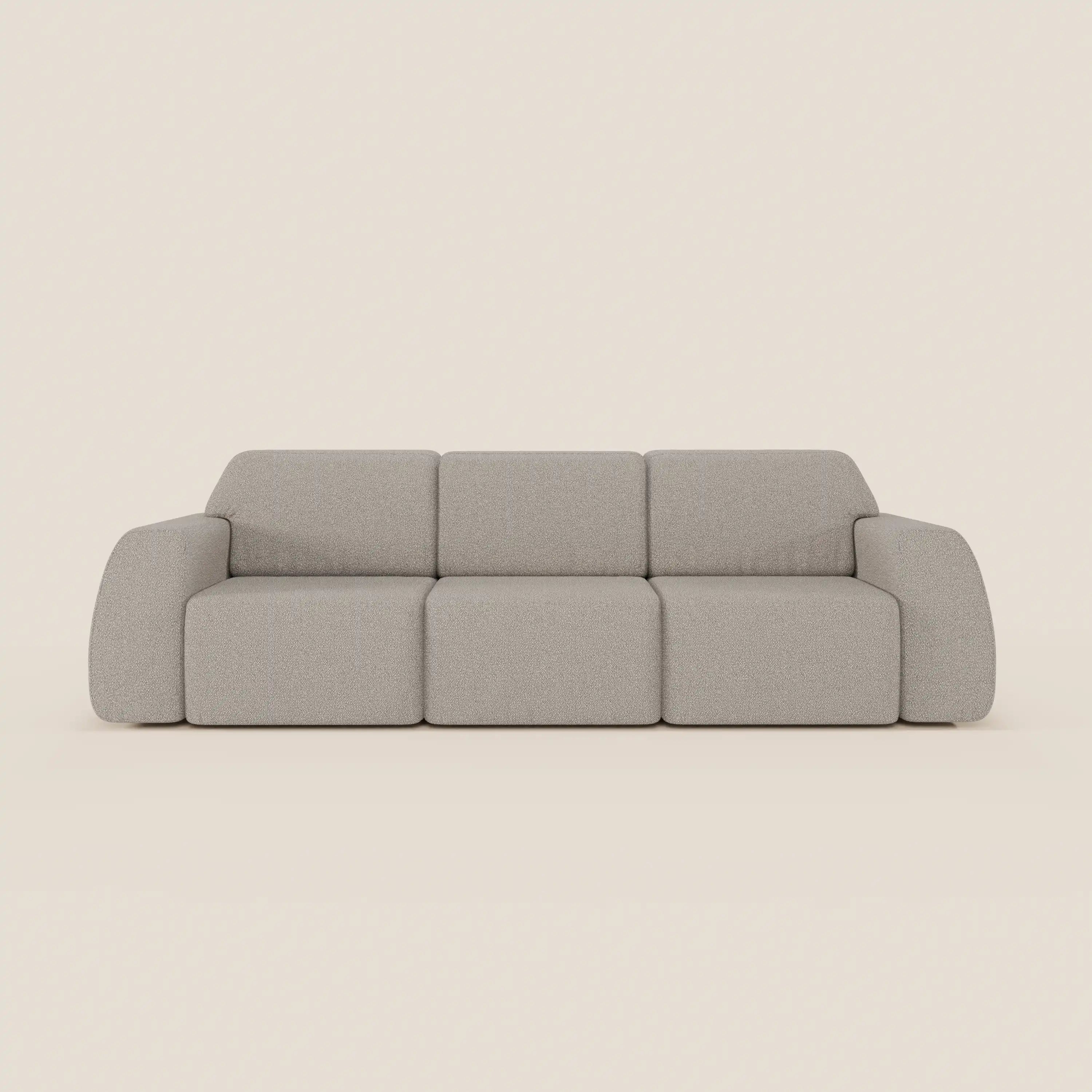 Orbit divano con 3 sedute scorrevoli e allungabili in tessuto effetto cotone smacchiabile T33 - divani.store