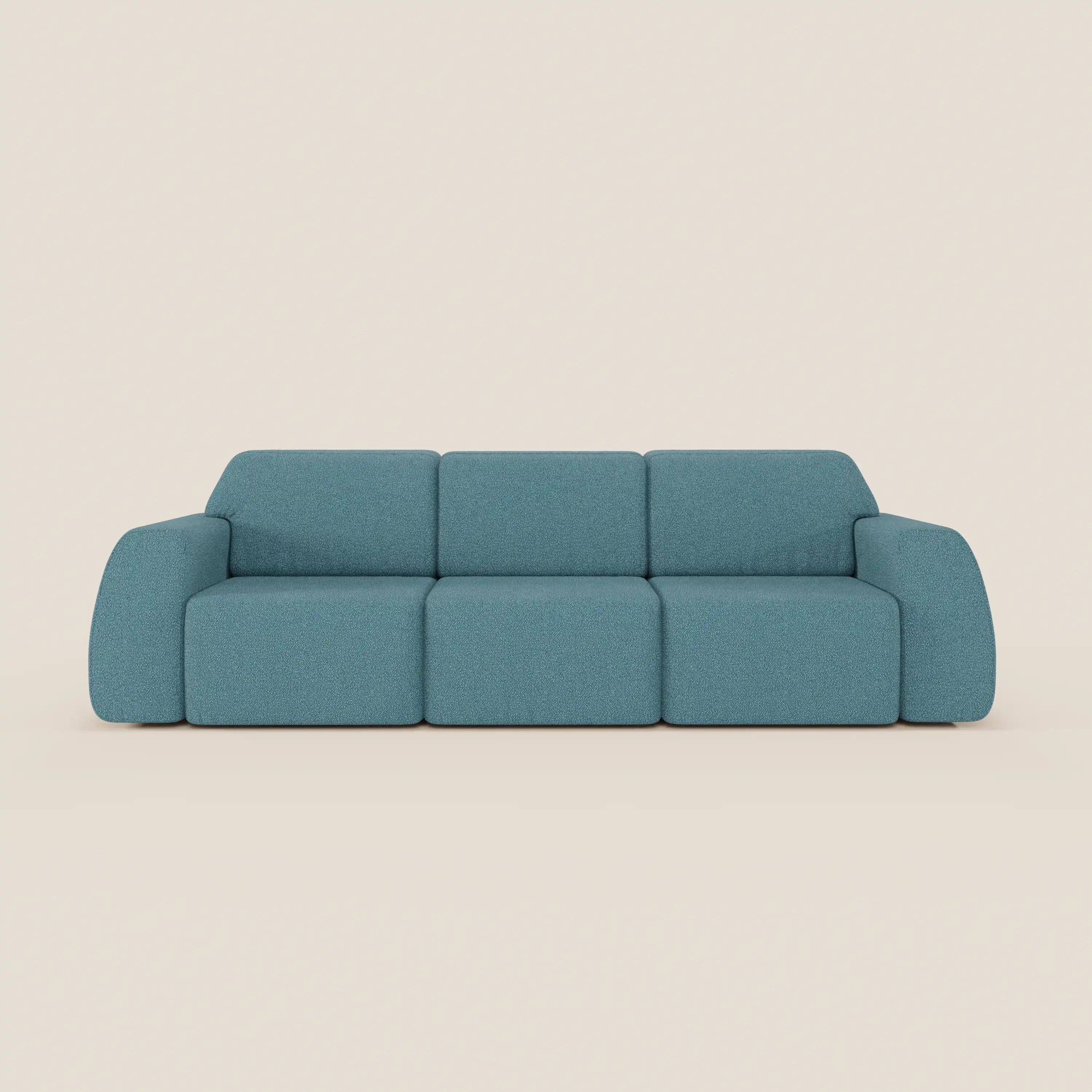 Orbit divano con 3 sedute scorrevoli e allungabili in tessuto effetto cotone smacchiabile T33 - divani.store