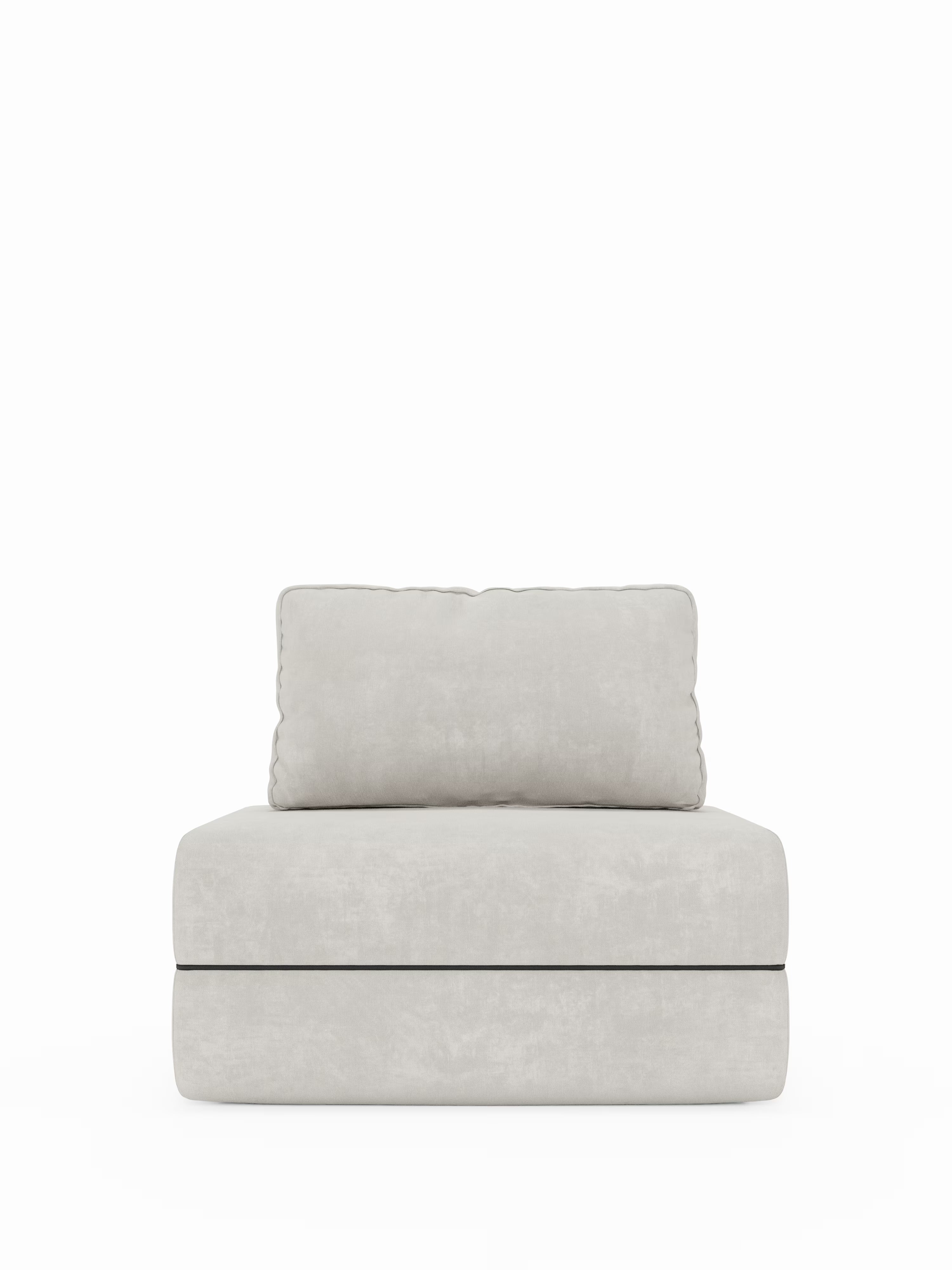 Rift fauteuil-lit avec matelas haut de 24 cm et mousse à mémoire de forme - dossier mobile et tissu antitache T31