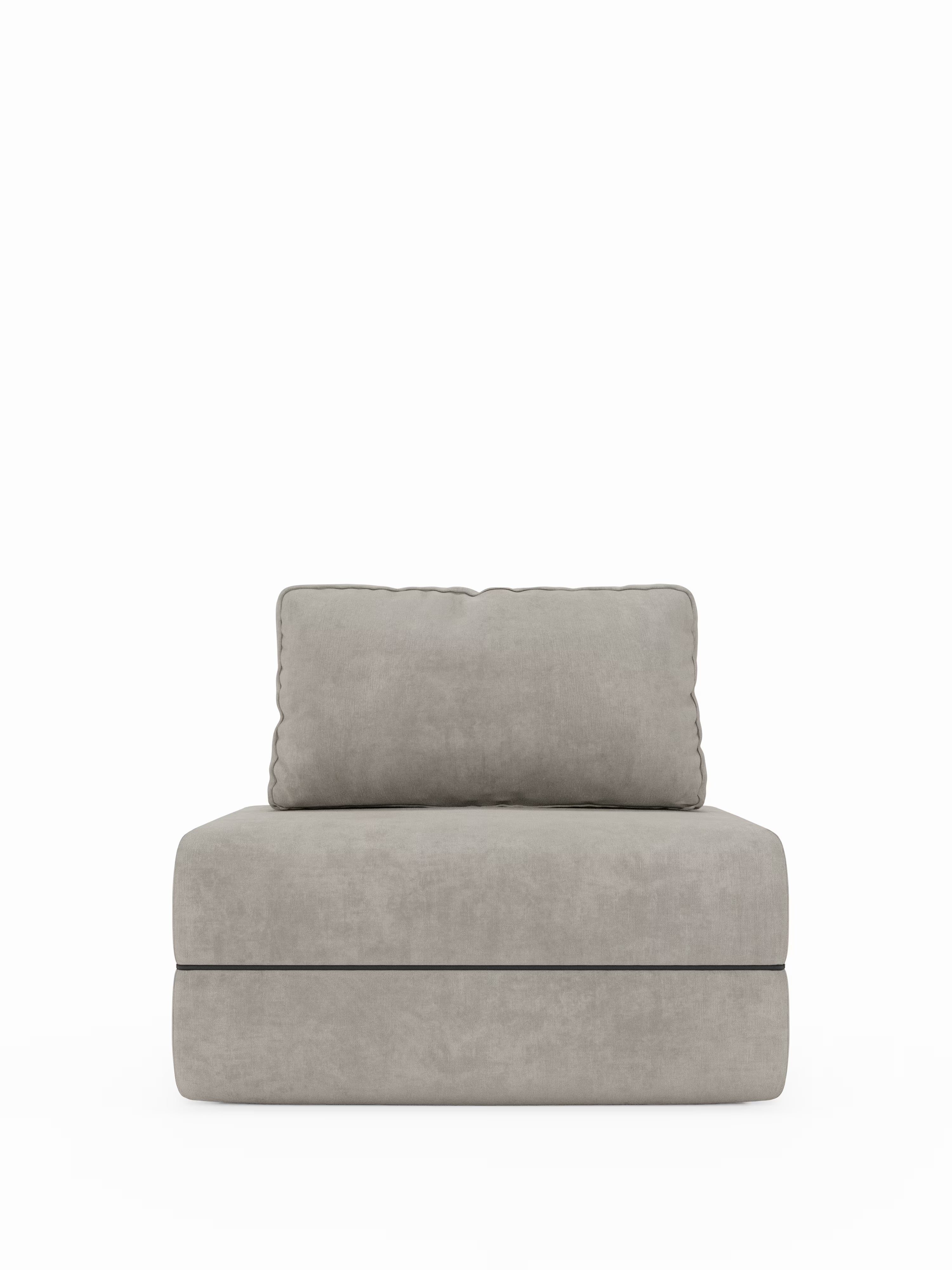 Rift fauteuil-lit avec matelas haut de 24 cm et mousse à mémoire de forme - dossier mobile et tissu antitache T31