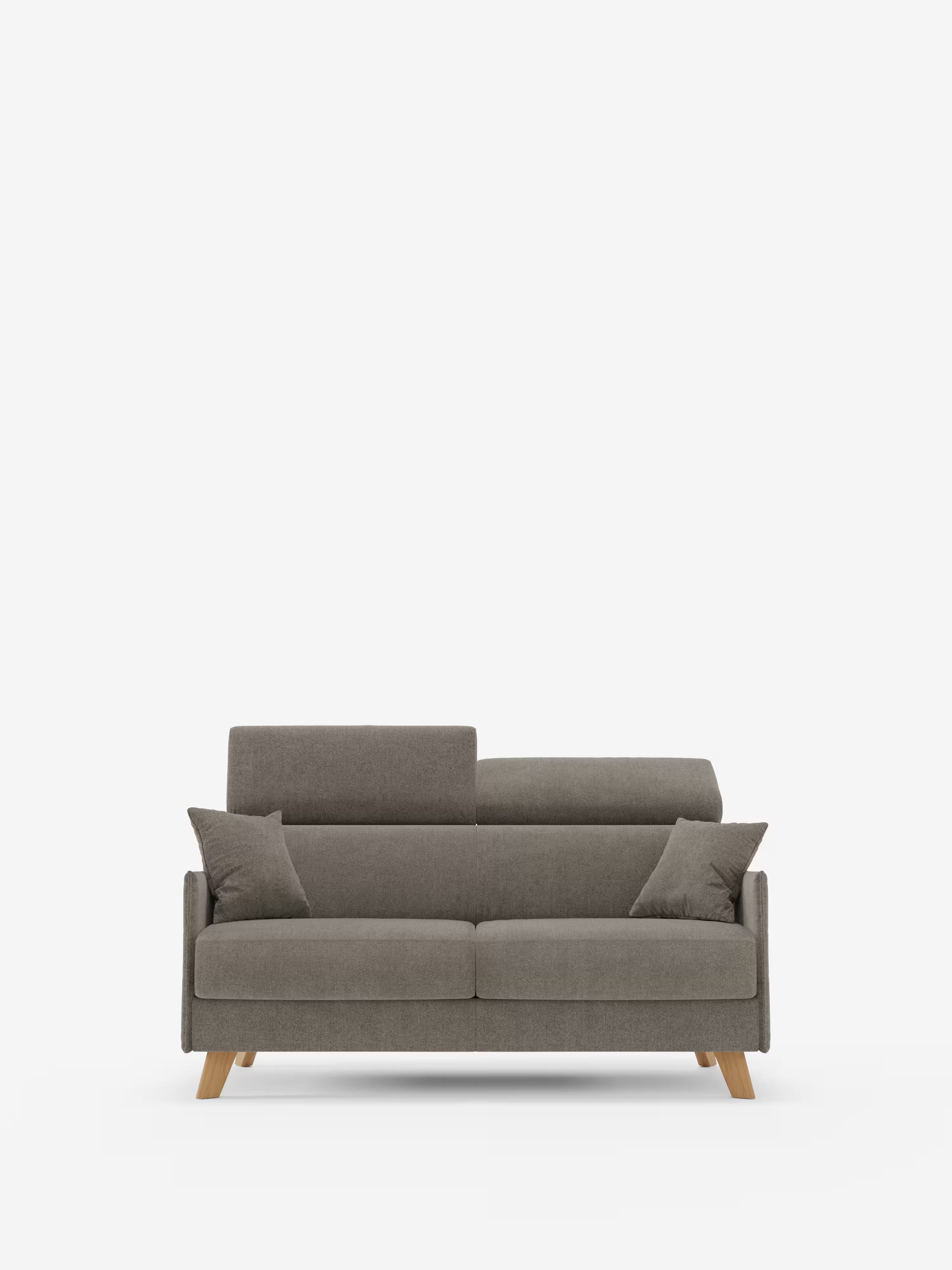 Sole canapé-lit double au design compact – appuie-têtes inclinables et 100% déhoussable en tissu anti-taches T23