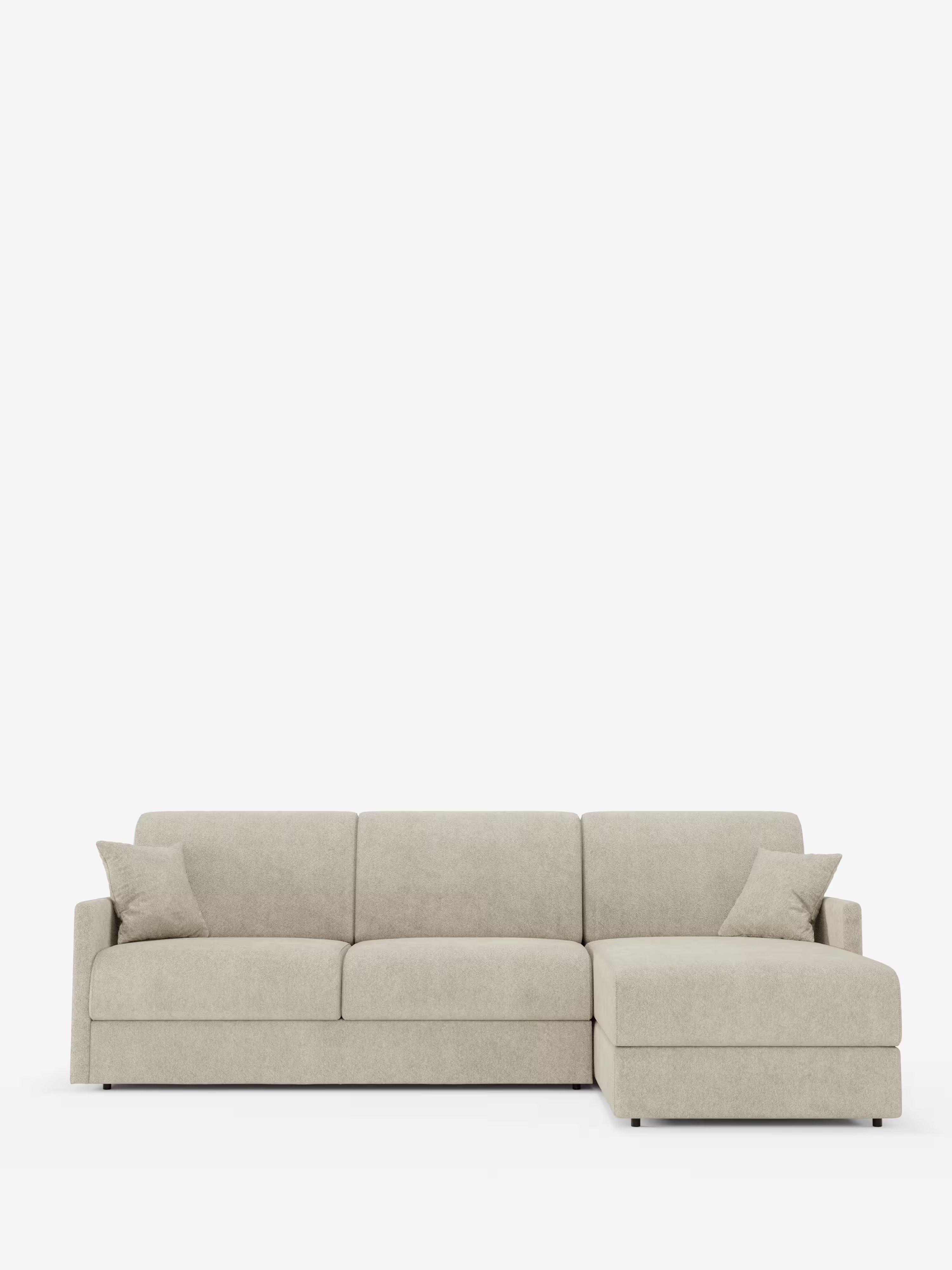 Tommy Divano Letto con penisola contenitore - design minimal e sfoderabile in tessuto smacchiabile simil cotone T33