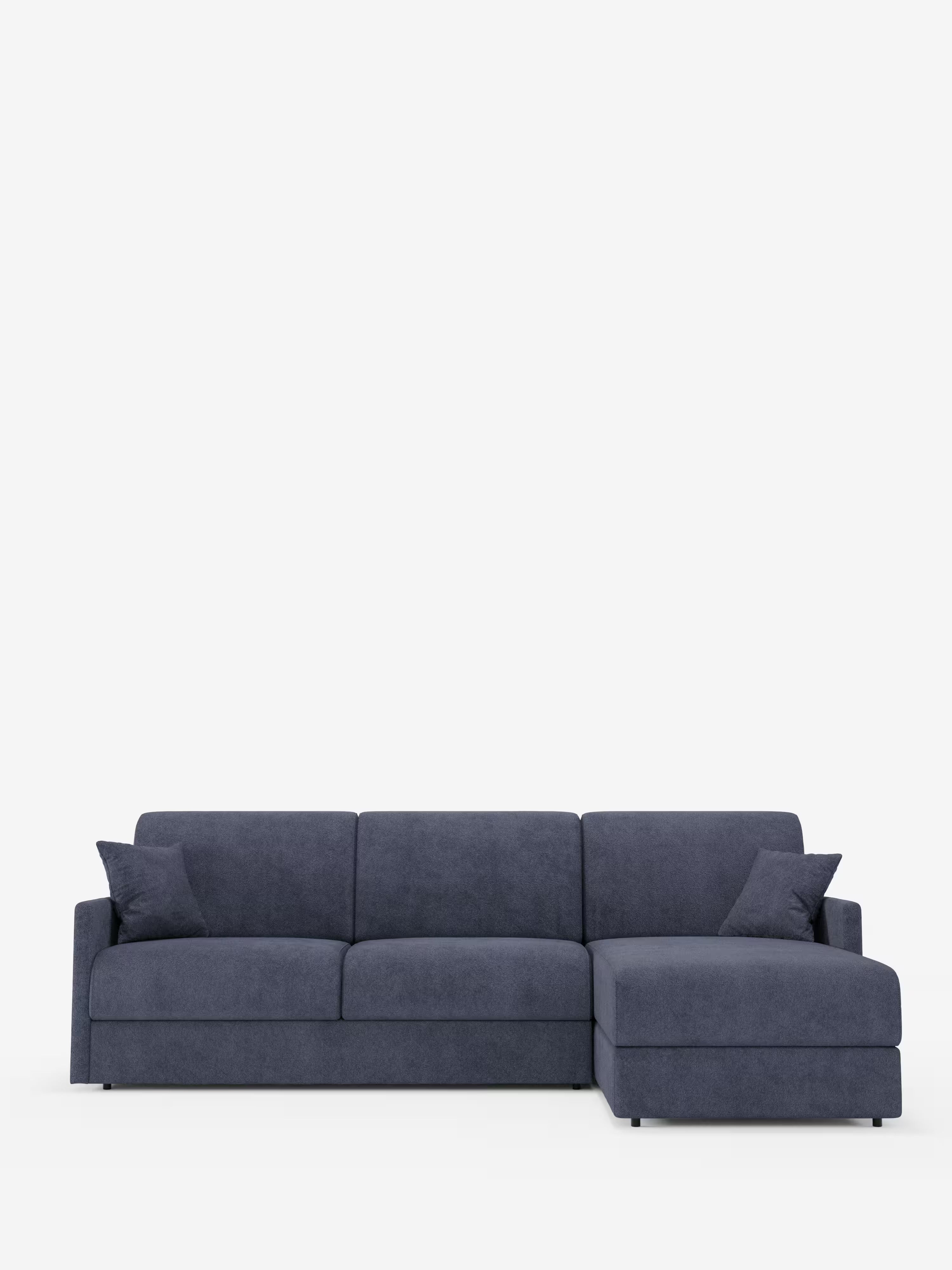 Tommy Divano Letto con penisola contenitore - design minimal e sfoderabile in tessuto smacchiabile simil cotone T33