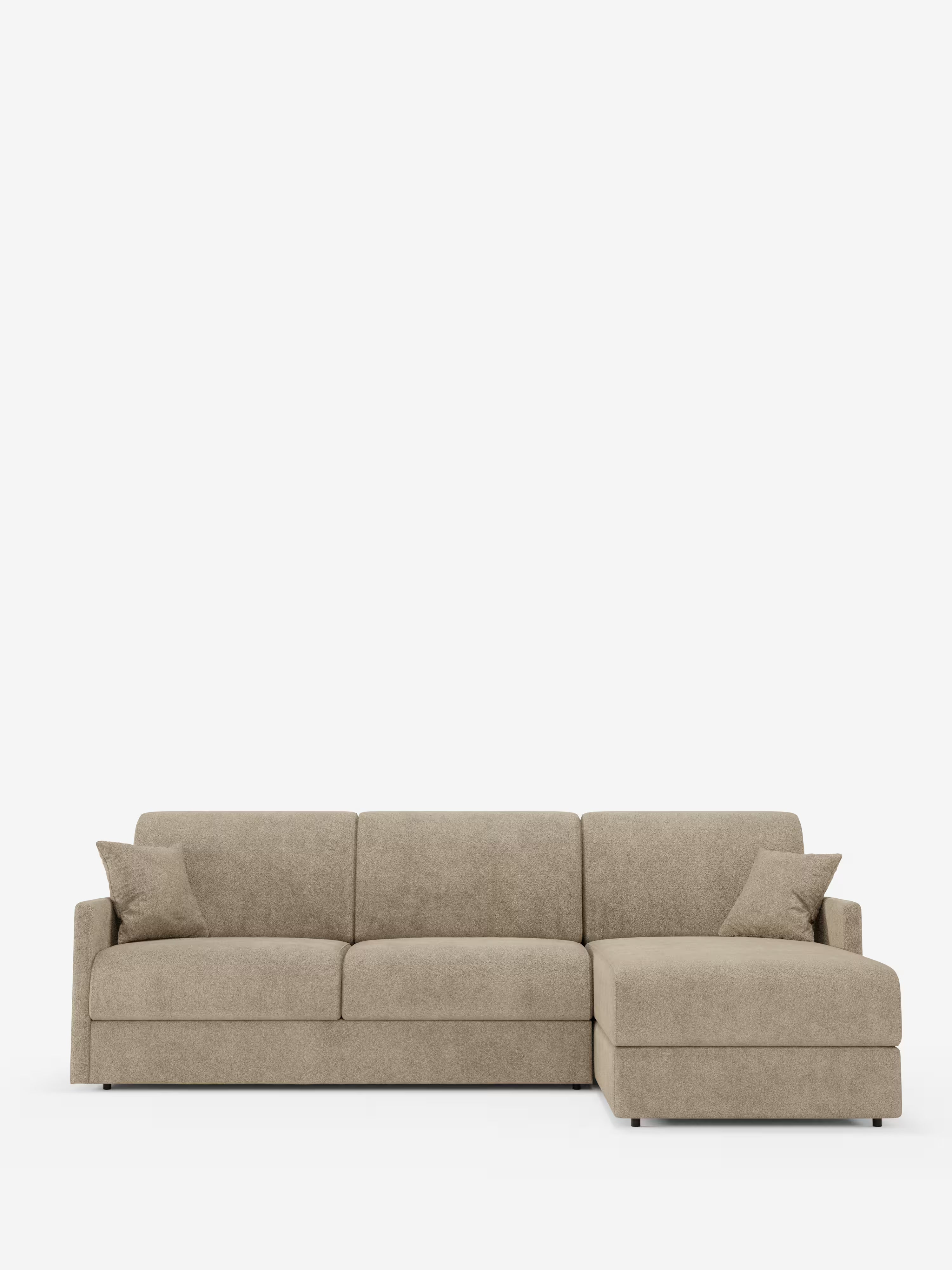Tommy Divano Letto con penisola contenitore - design minimal e sfoderabile in tessuto smacchiabile simil cotone T33