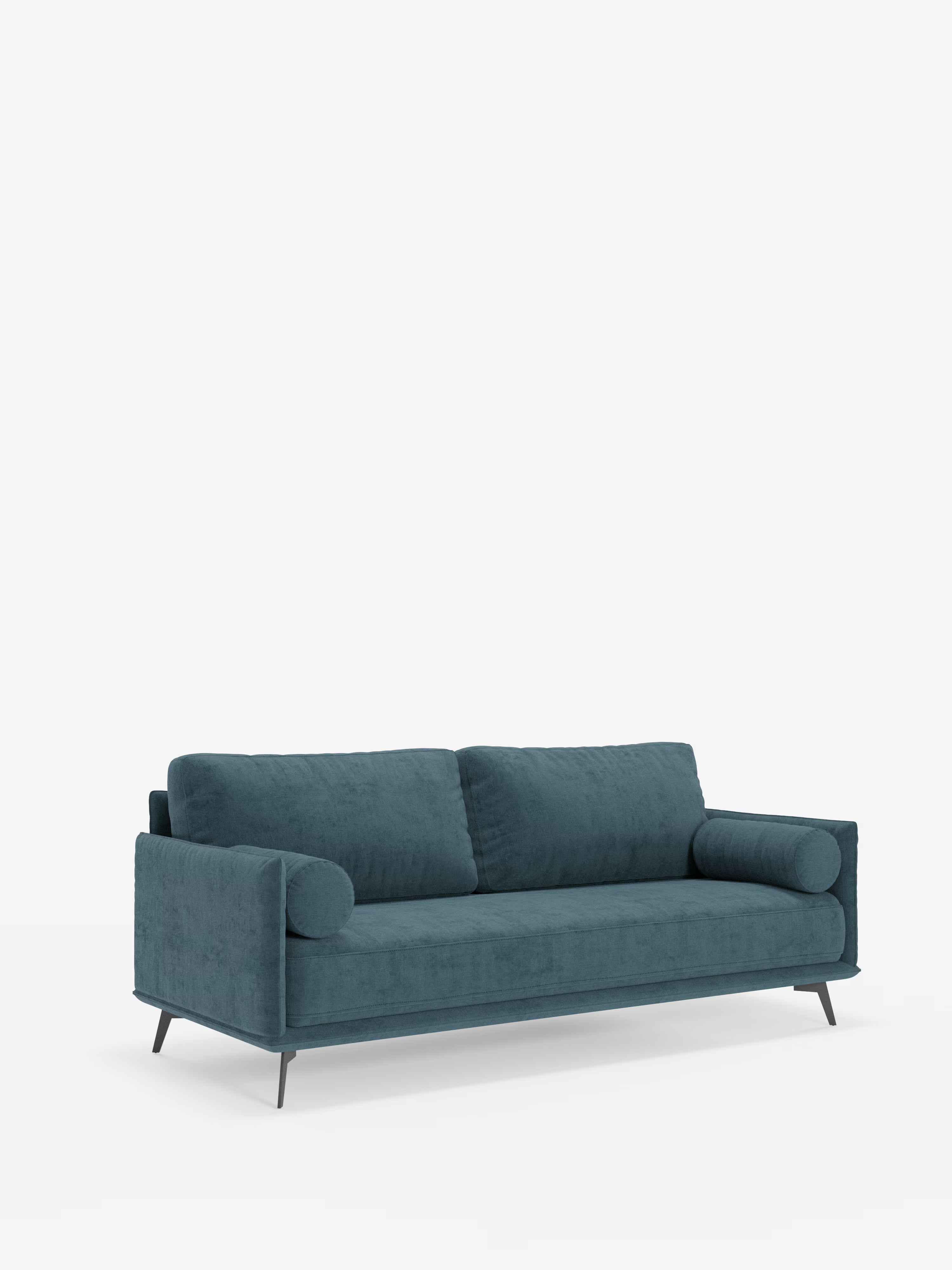 Basalto canapé linéaire 2 ou 3 places avec assise unique et base en métal en tissu détachable T31