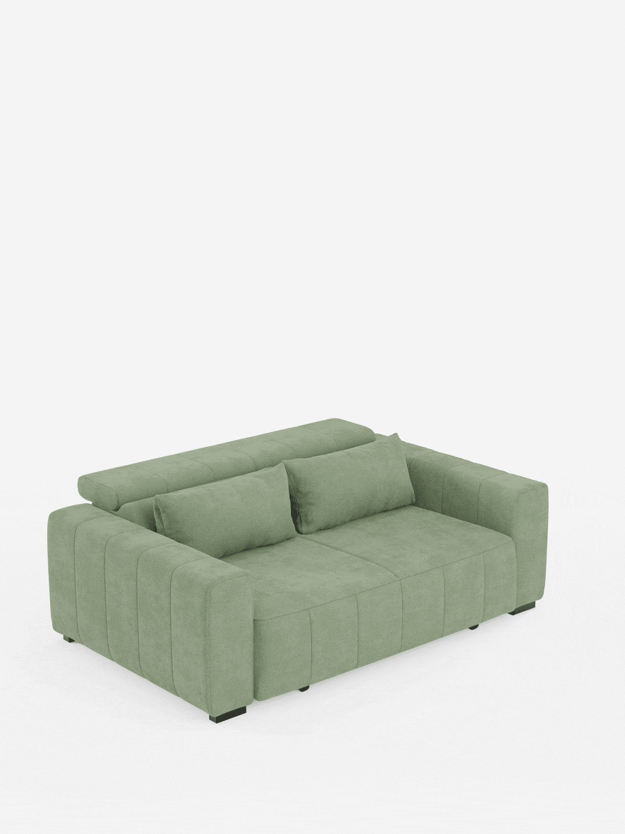 Doric canapé 3 places avec assises extensibles via relax électrique - appuie-tête inclinable en tissu anti-taches T23